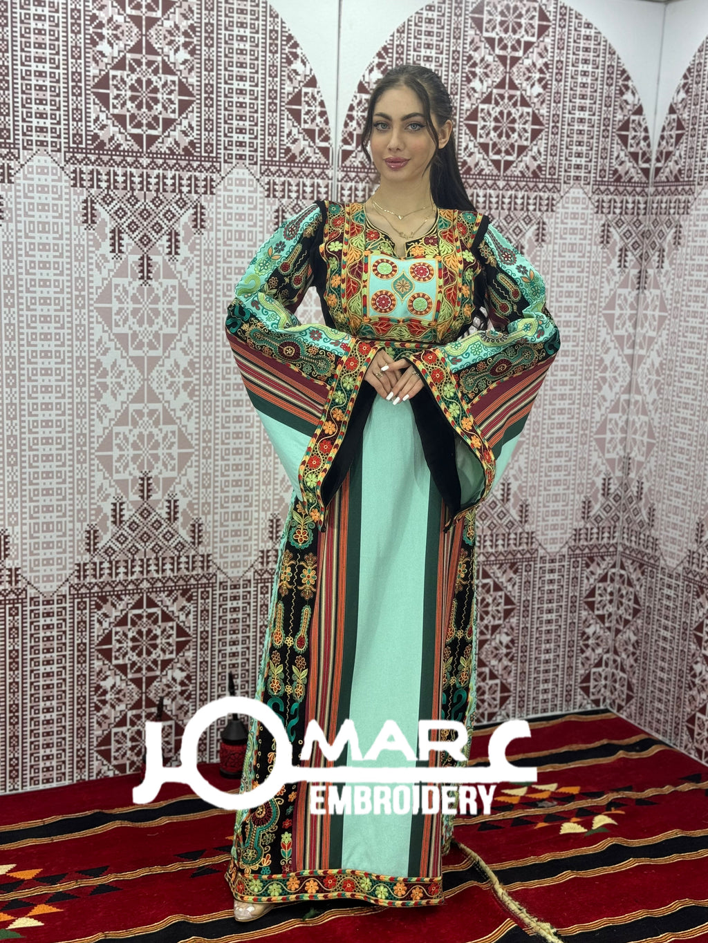 Majdalawi Palestinian thobe Tatreez Embroidered Traditional Palestinian Arabic Dress