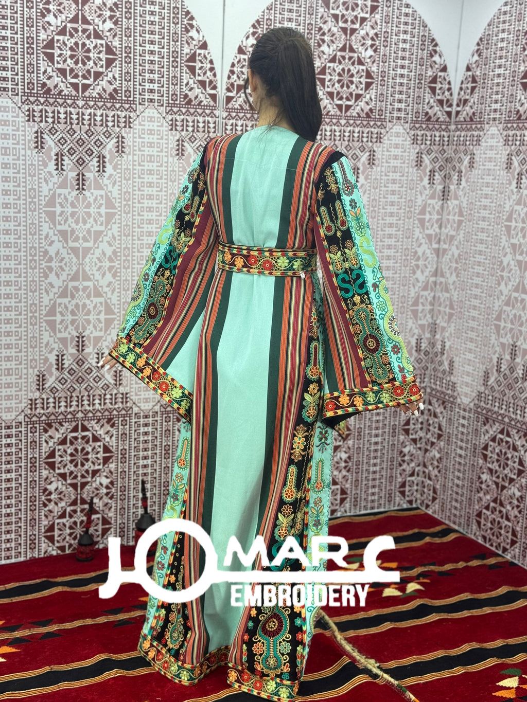 Majdalawi Palestinian thobe Tatreez Embroidered Traditional Palestinian Arabic Dress