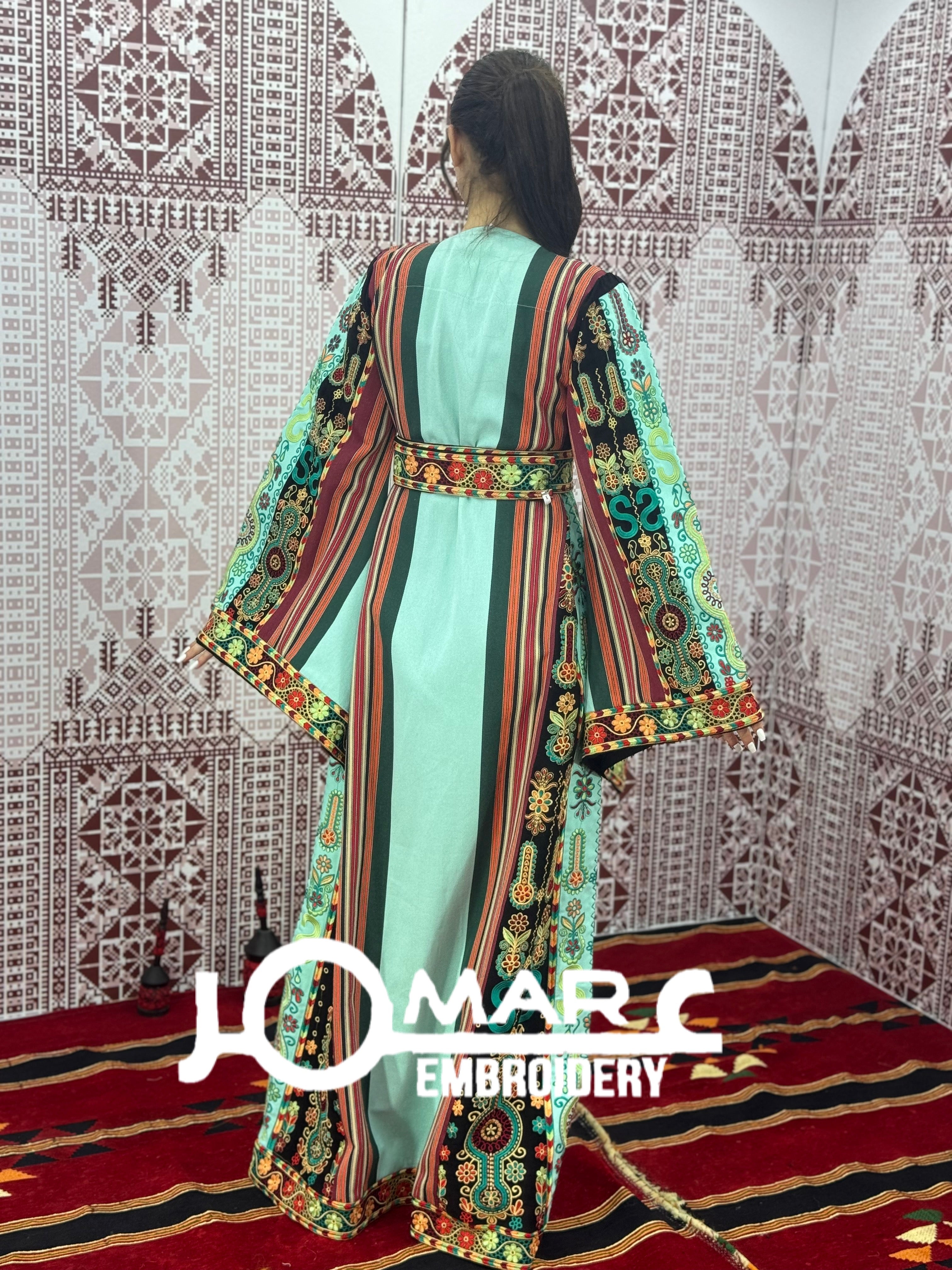 Majdalawi Palestinian thobe Tatreez Embroidered Traditional Palestinian Arabic Dress