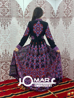 Thobe Embroidered Palestinian Maxi Dress Long Sleeves Kaftan Palestinian Princess Design And Embroidery