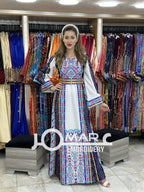 Thoub Embroidery Stone Thobe with Matching Embroidery Belt