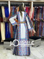 Thoub Embroidery Stone Thobe with Matching Embroidery Belt