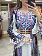 Thoub Embroidery Stone Thobe with Matching Embroidery Belt