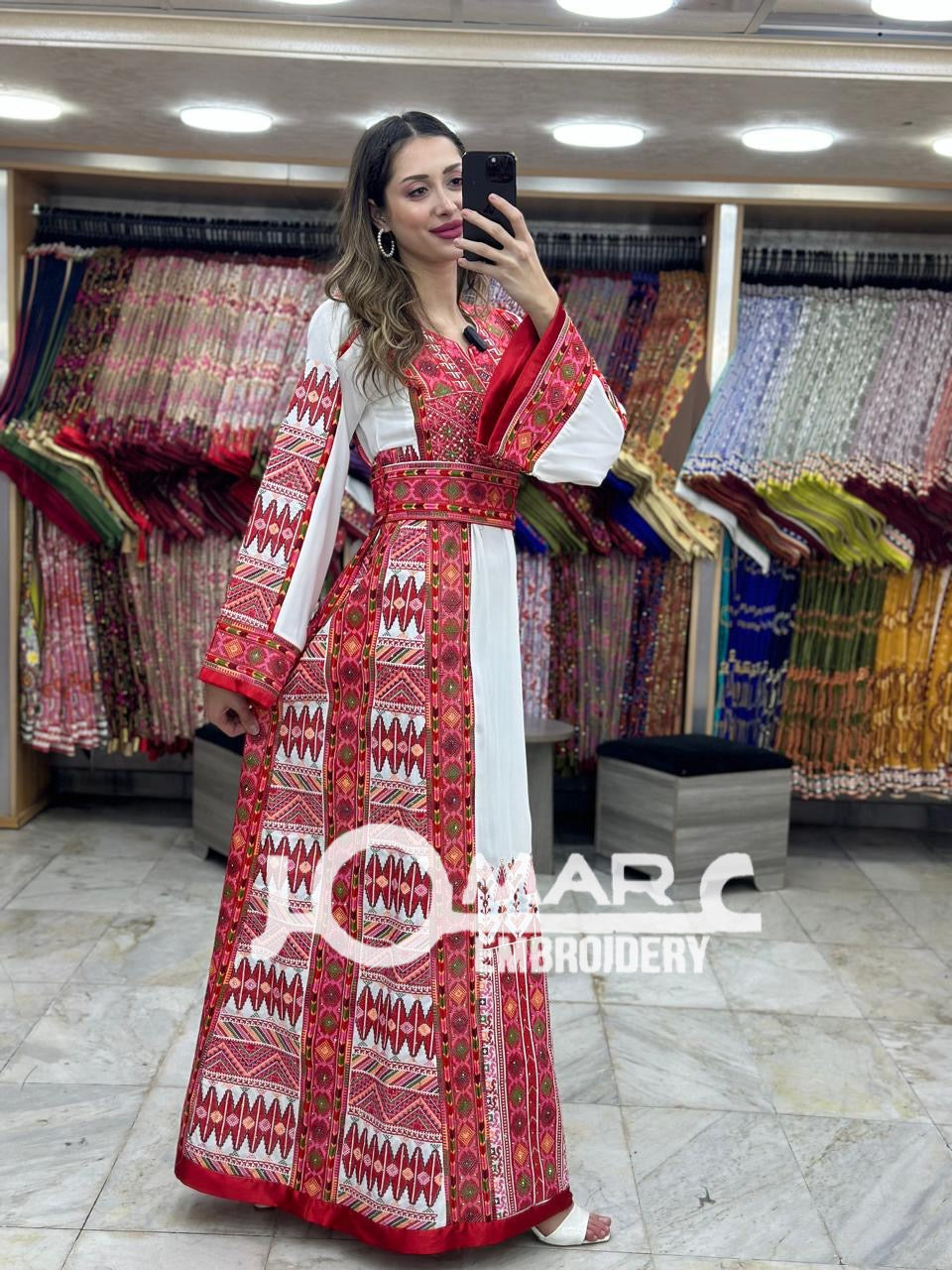 Malacca Embroidery Delicate with Stone Embroidery Thobe