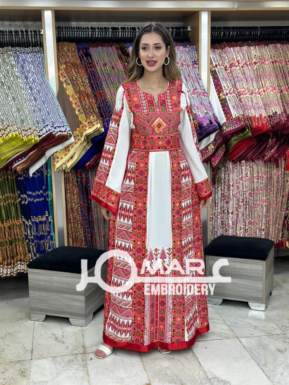 Malacca Embroidery Delicate with Stone Embroidery Thobe