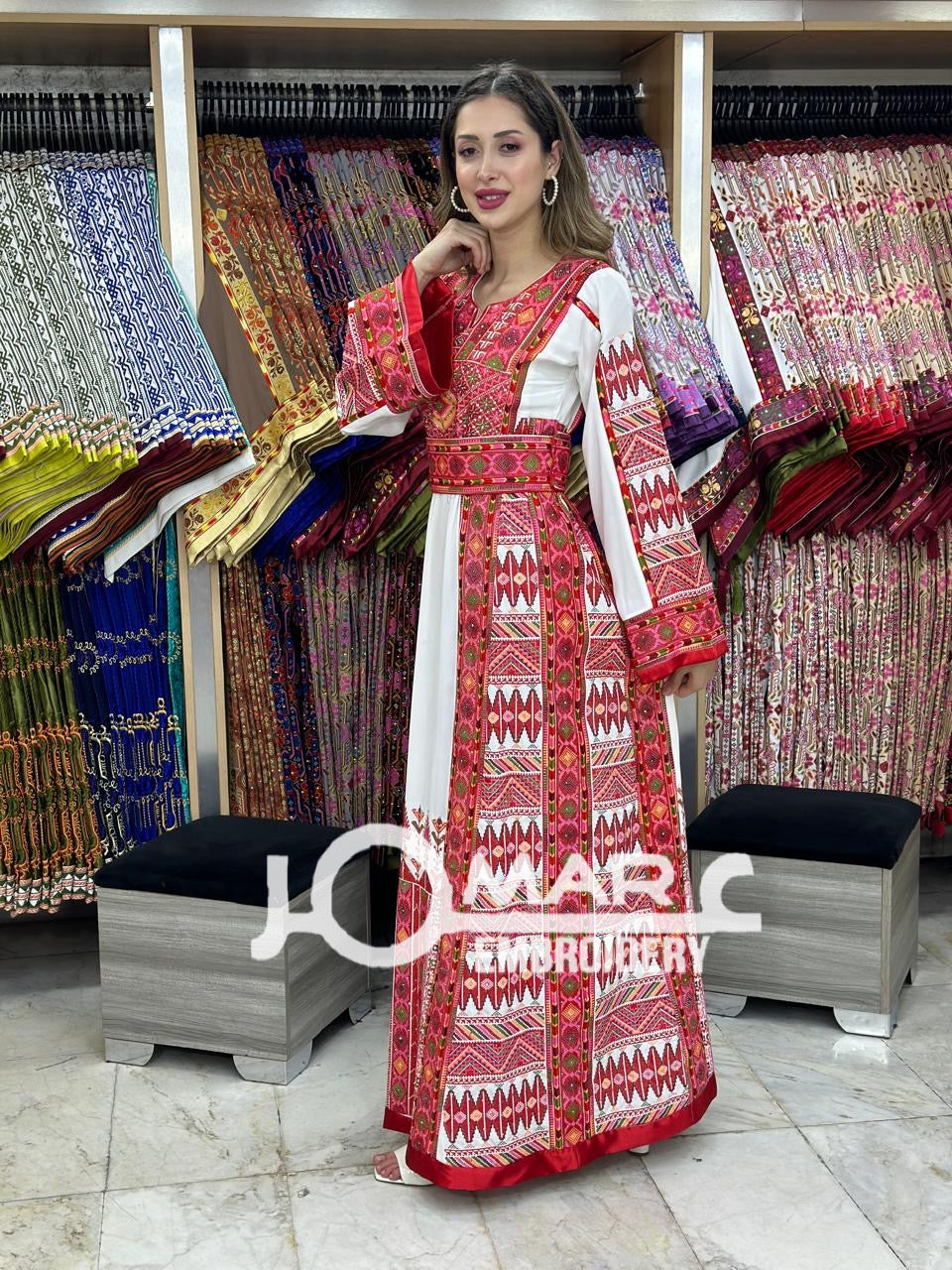 Malacca Embroidery Delicate with Stone Embroidery Thobe
