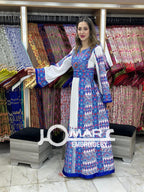 Blue Malacca Embroidery Delicate with Stone Embroidery Thobe