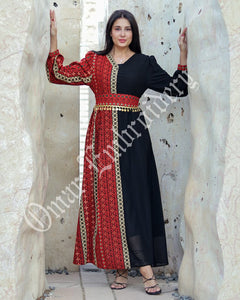 Palestinian Thobe Embroidered Maxi Dress Palestinian Princess Design And Embroidery ثوب فلسطيني مطرز