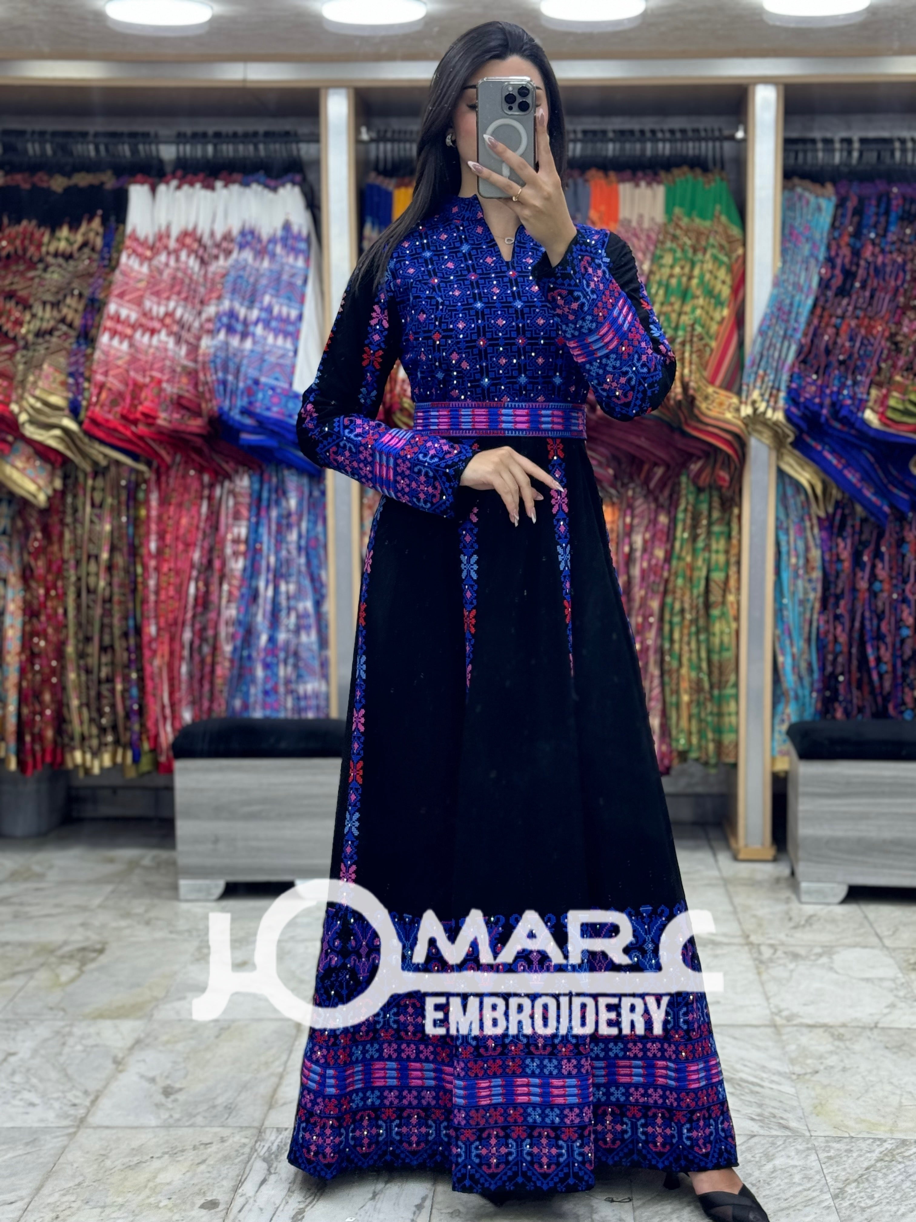 Malacca Embroidery Delicate with Stone Embroidery Thobe