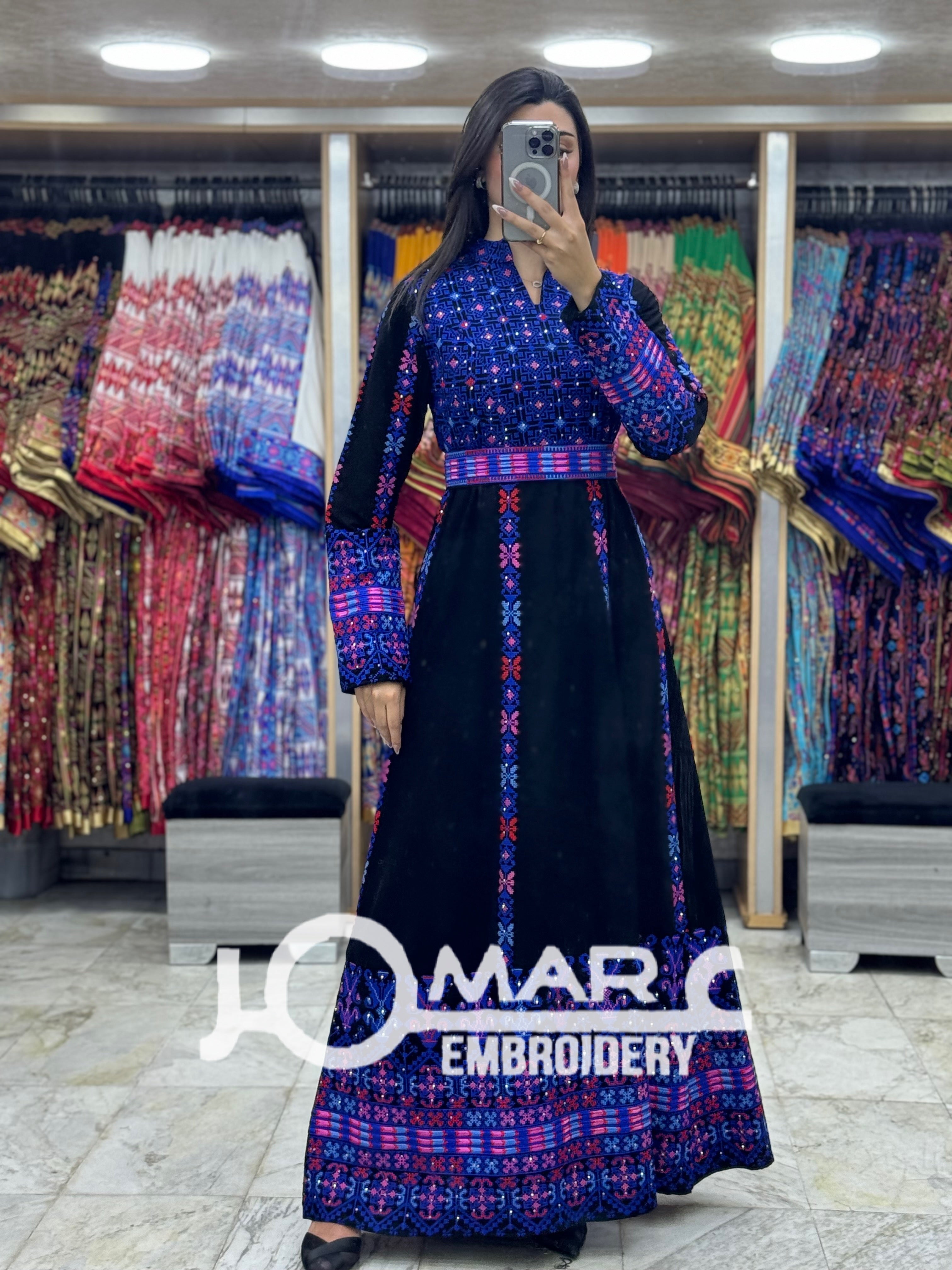 Malacca Embroidery Delicate with Stone Embroidery Thobe