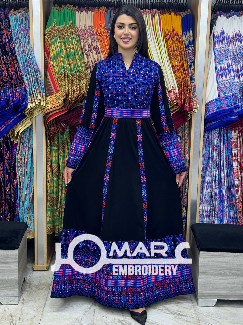 Malacca Embroidery Delicate with Stone Embroidery Thobe