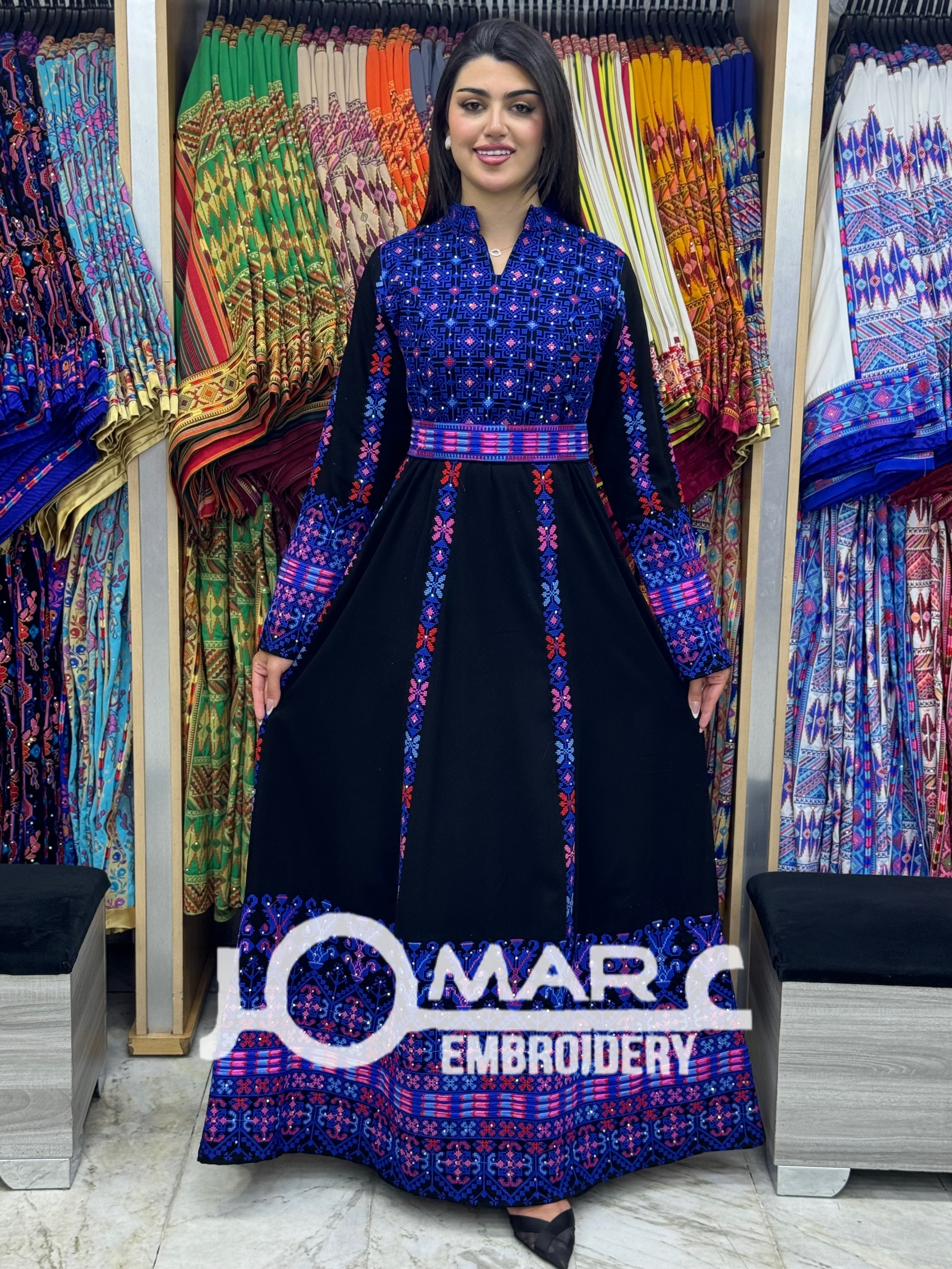 Malacca Embroidery Delicate with Stone Embroidery Thobe