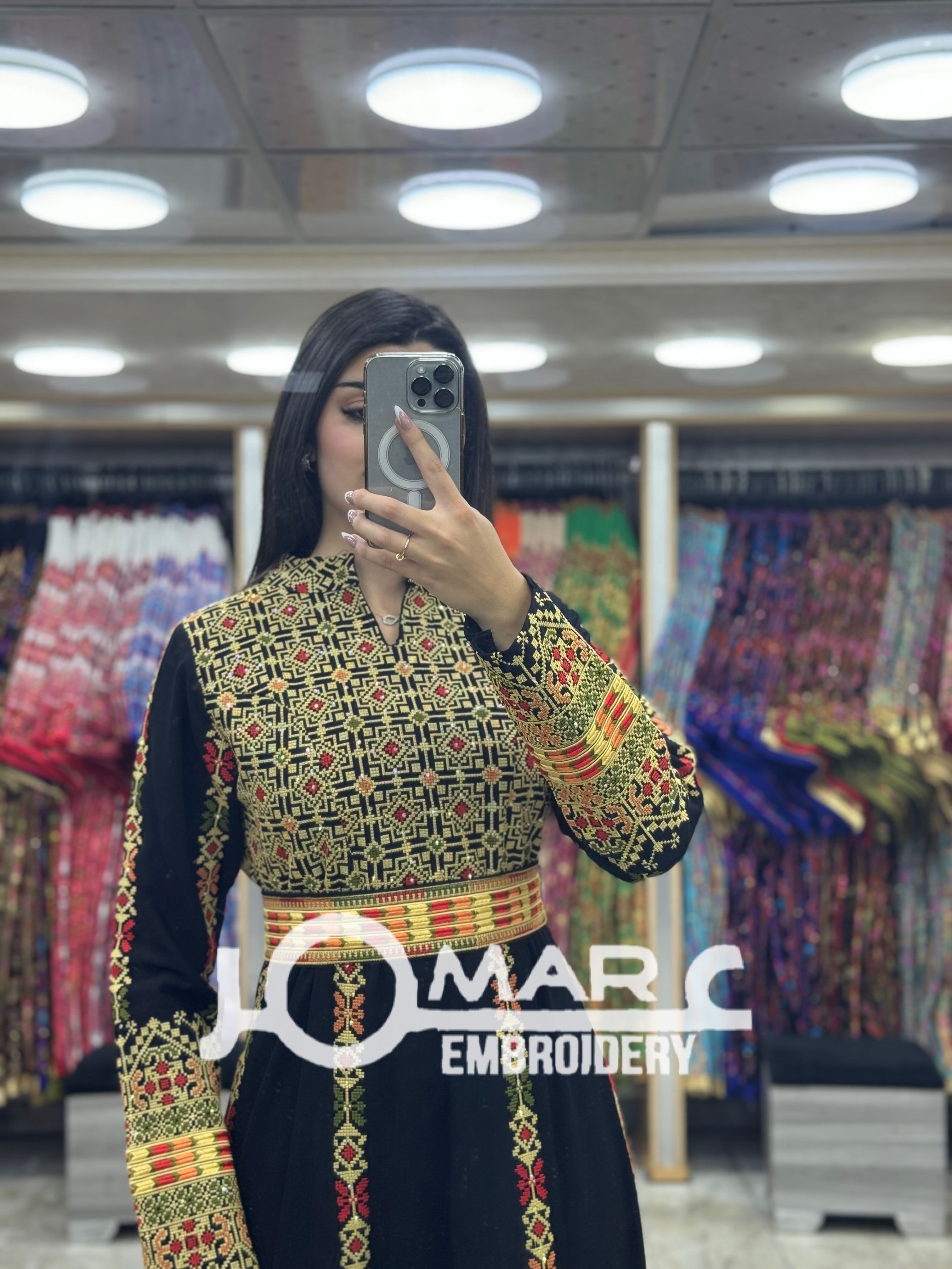 Malacca Embroidery Delicate with Stone Embroidery Thobe