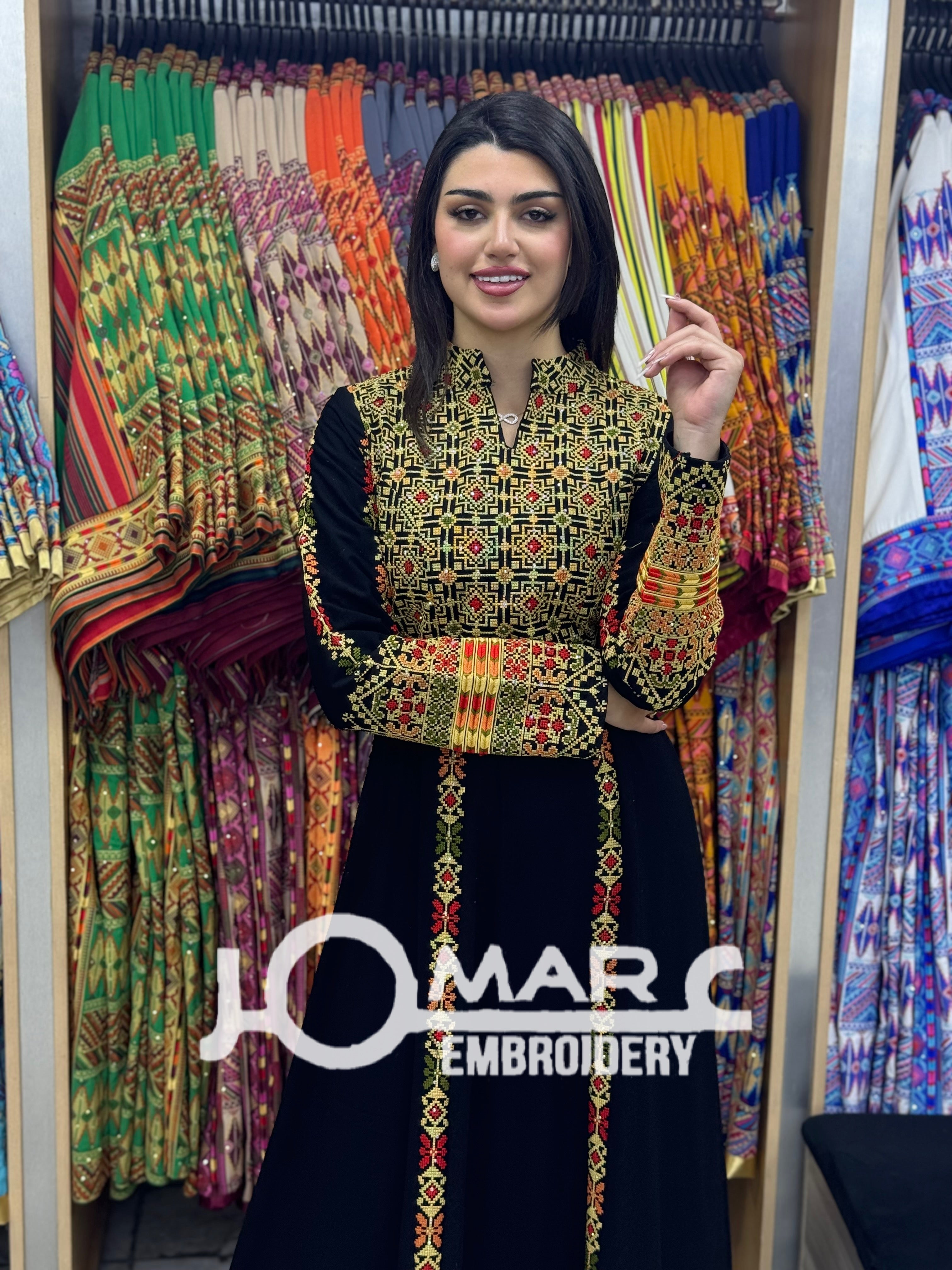 Malacca Embroidery Delicate with Stone Embroidery Thobe