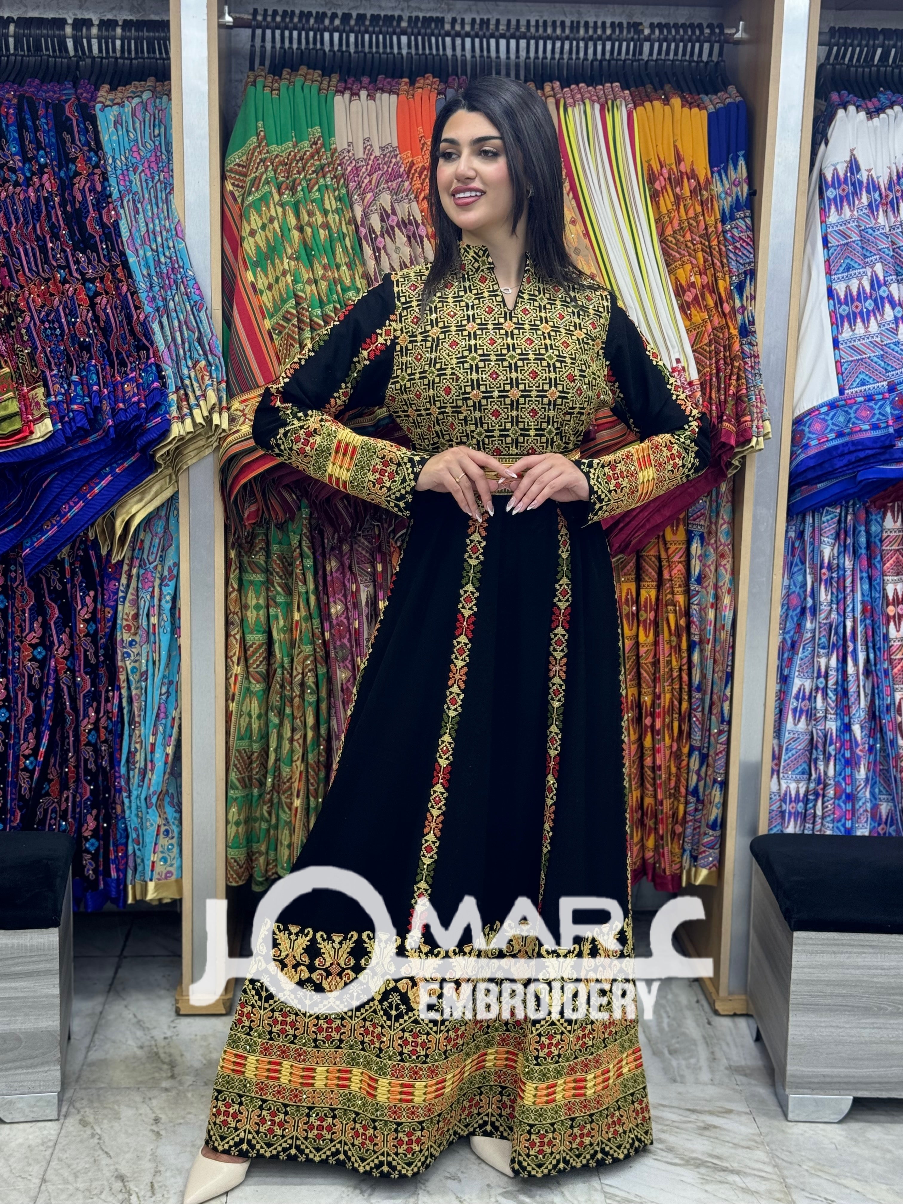 Malacca Embroidery Delicate with Stone Embroidery Thobe