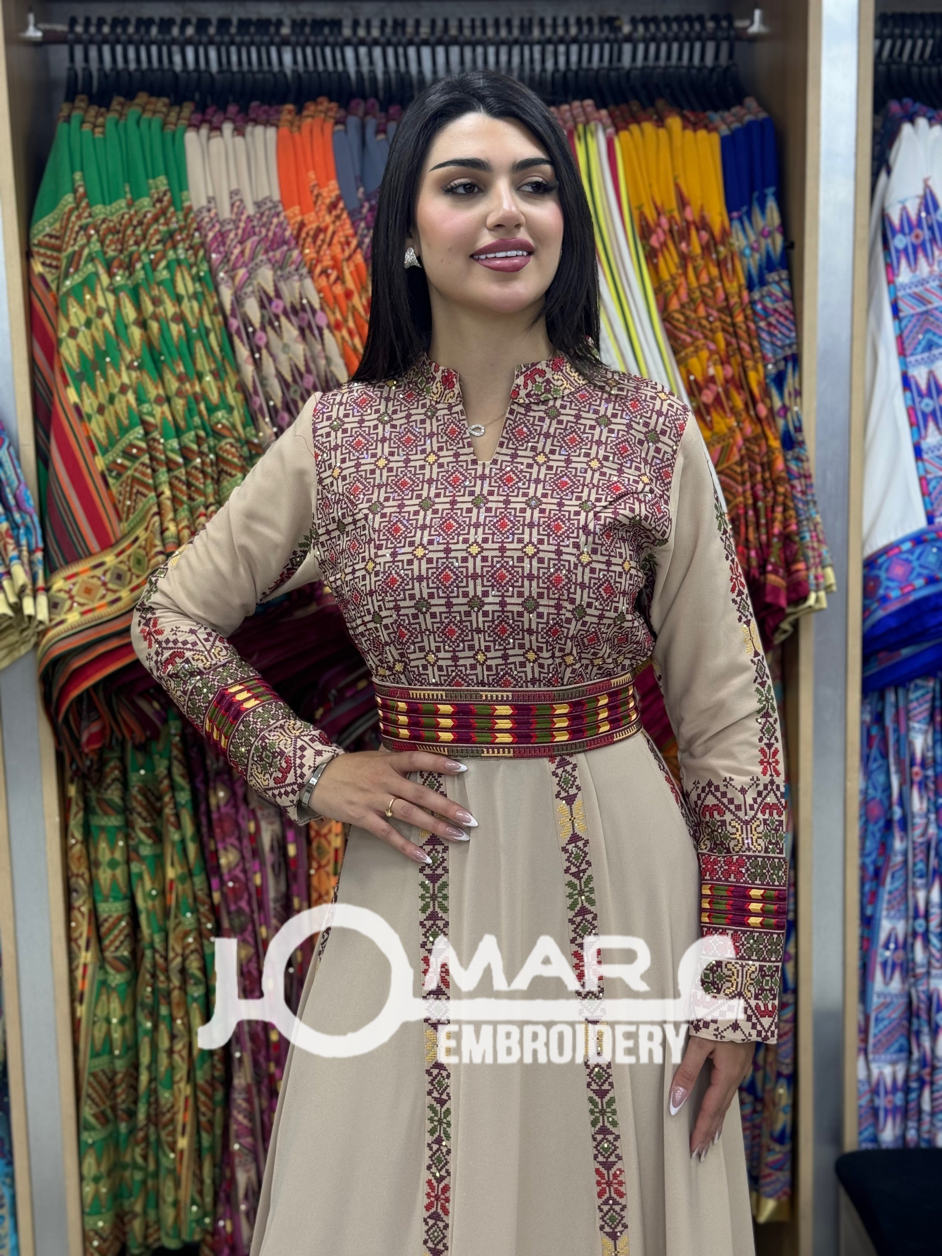 Malacca Embroidery Delicate with Stone Embroidery Thobe