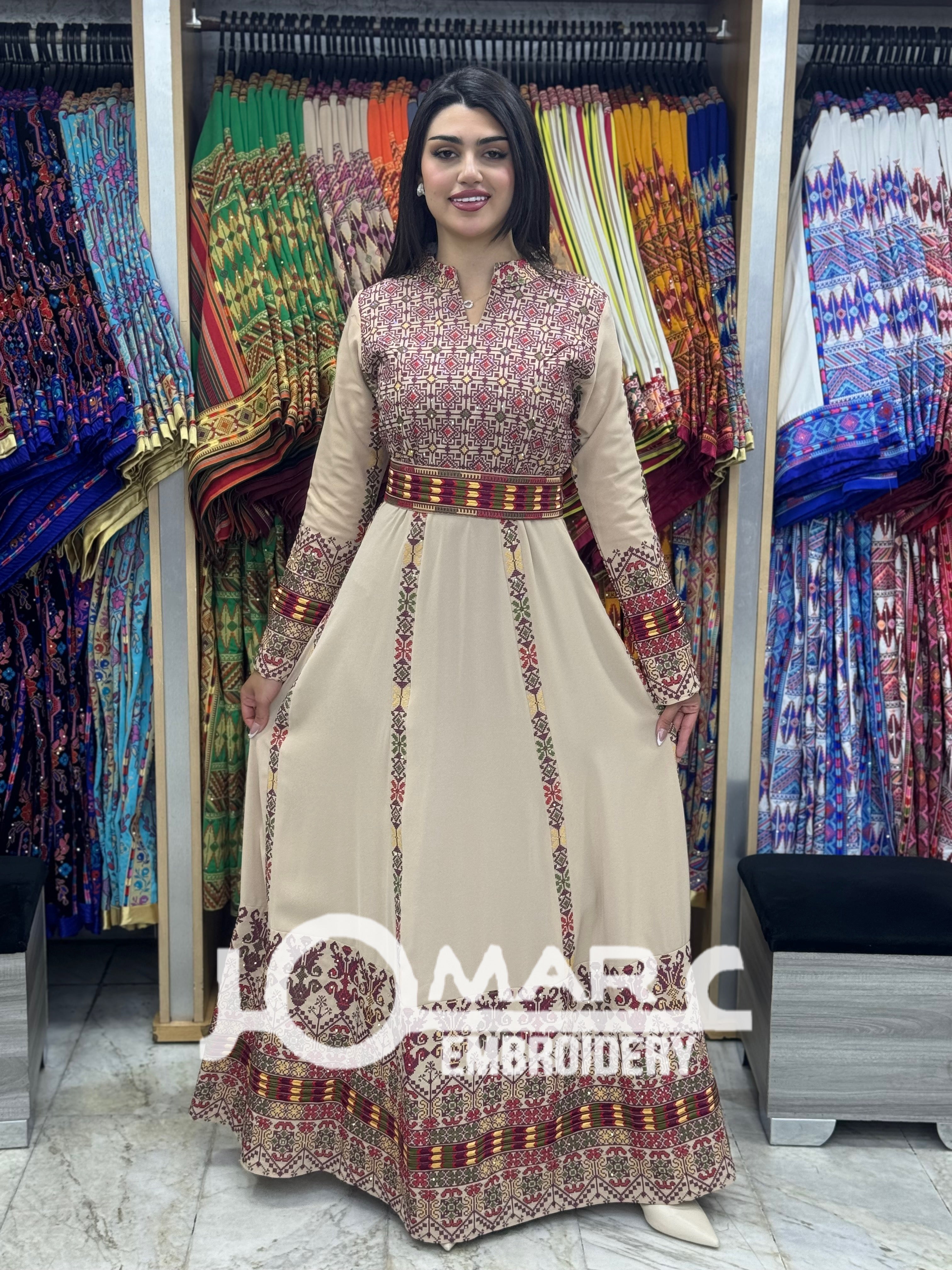 Malacca Embroidery Delicate with Stone Embroidery Thobe