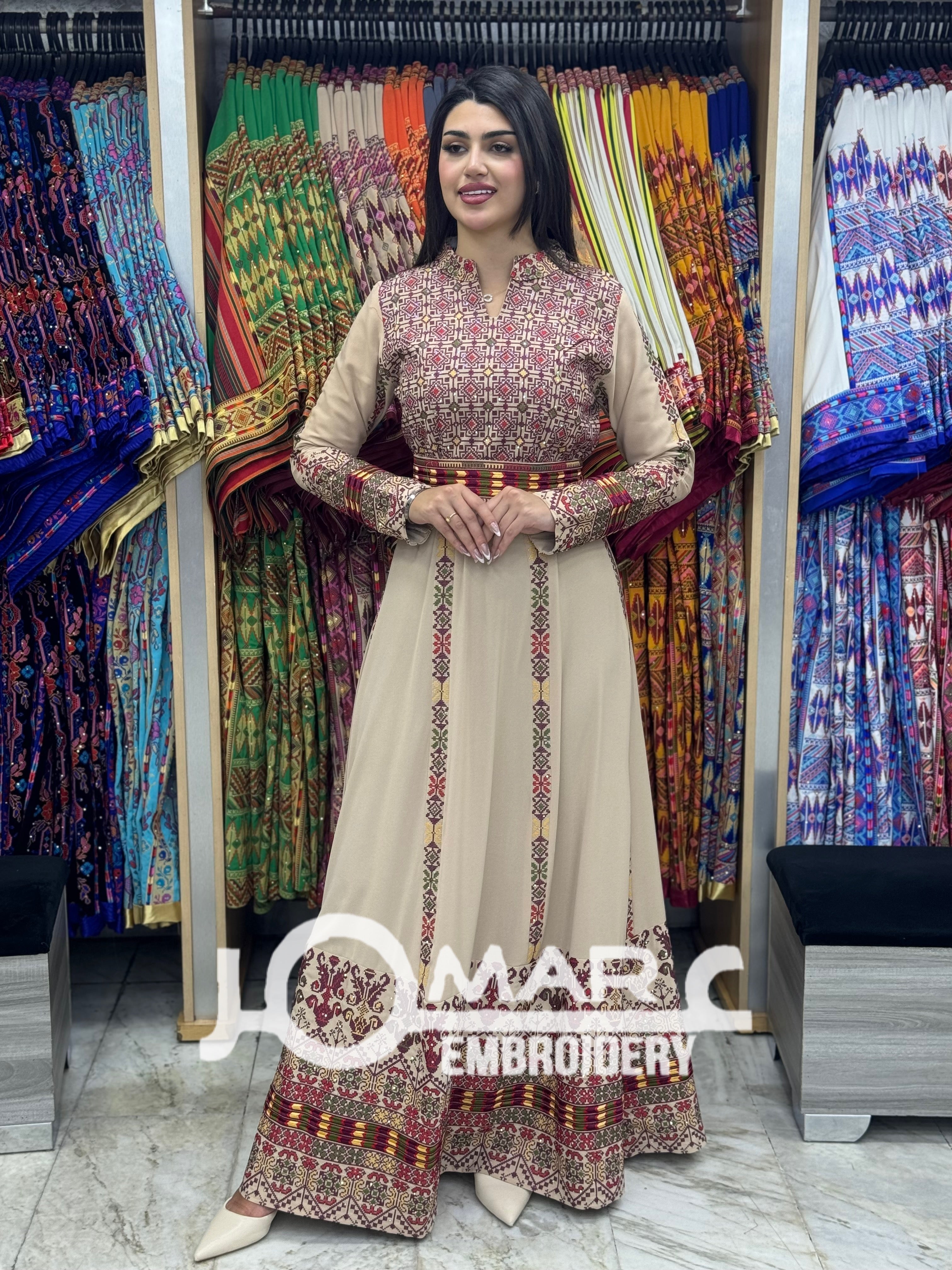 Malacca Embroidery Delicate with Stone Embroidery Thobe