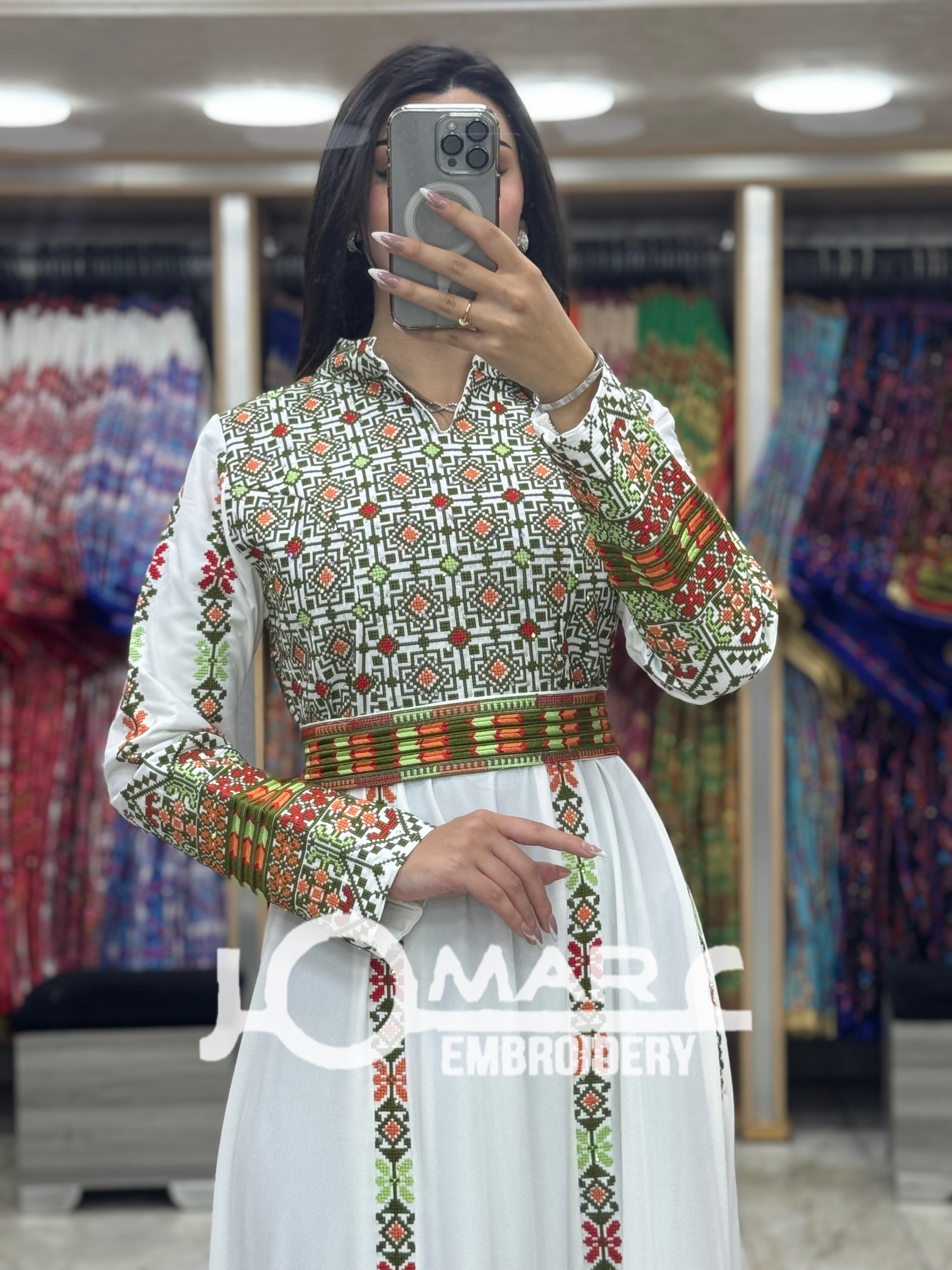 Malacca Embroidery Delicate with Stone Embroidery Thobe