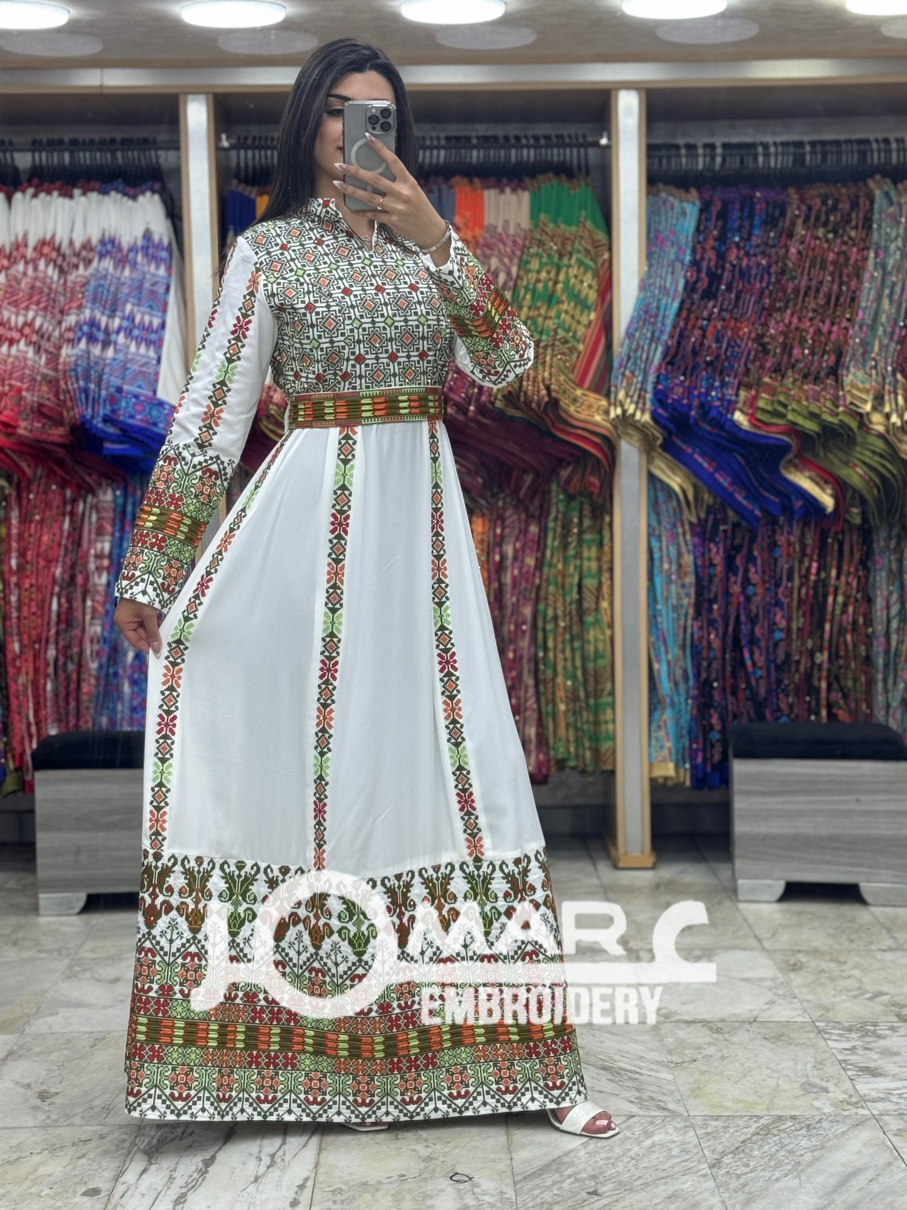 Malacca Embroidery Delicate with Stone Embroidery Thobe