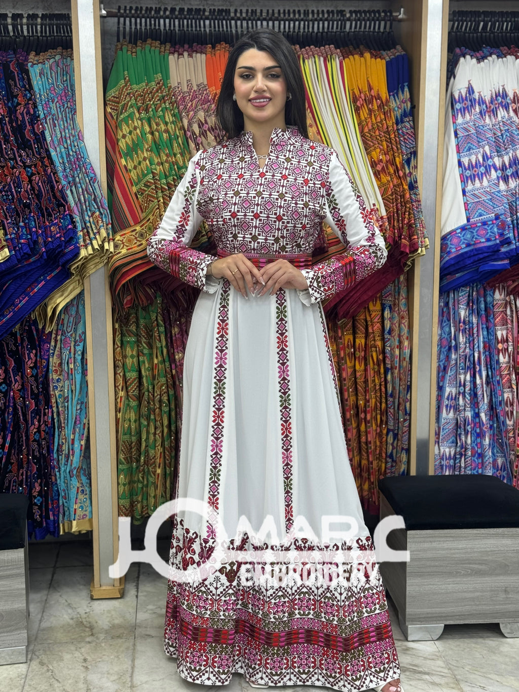 Malacca Embroidery Delicate with Stone Embroidery Thobe