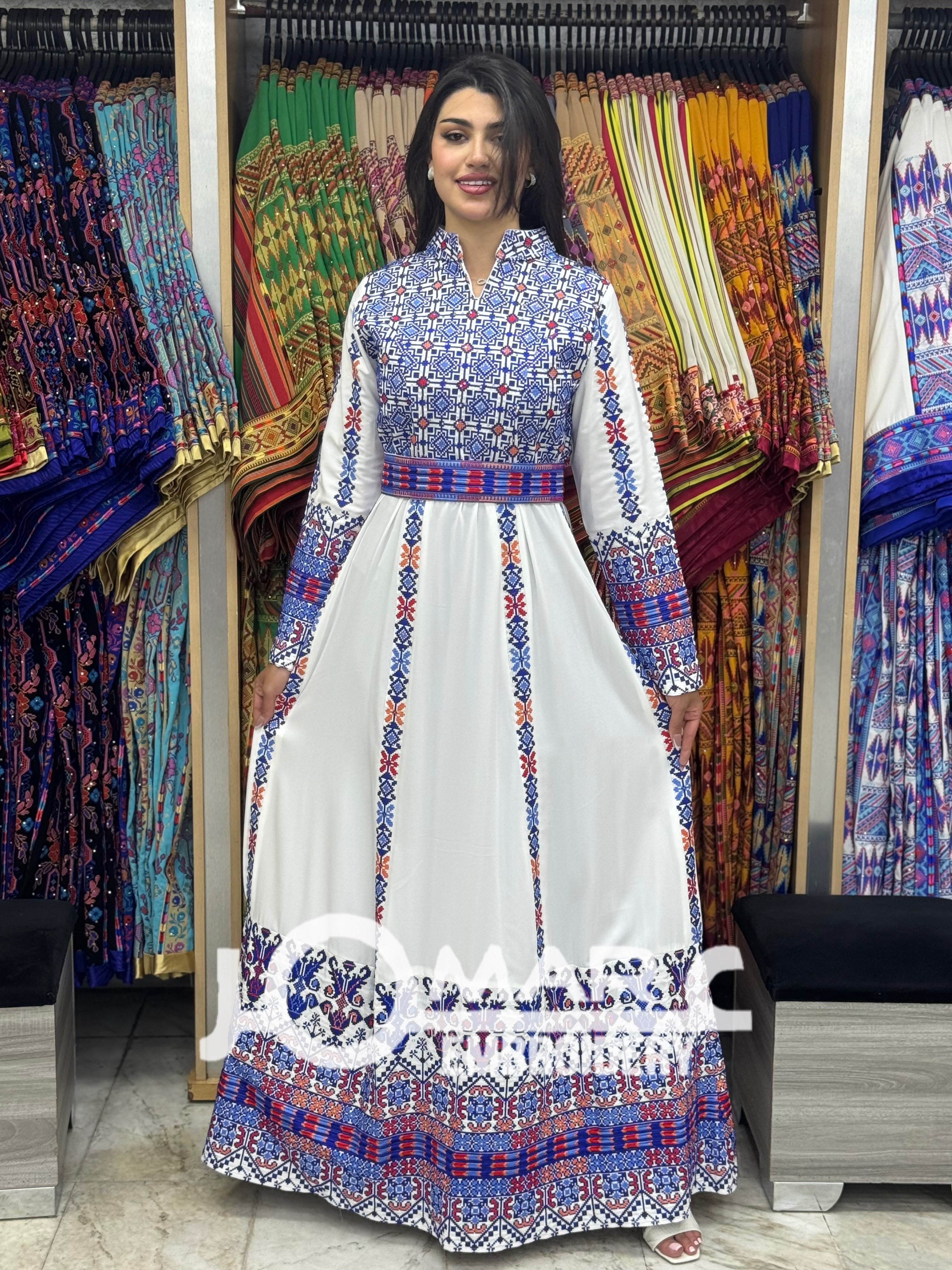 Malacca Embroidery Delicate with Stone Embroidery Thobe