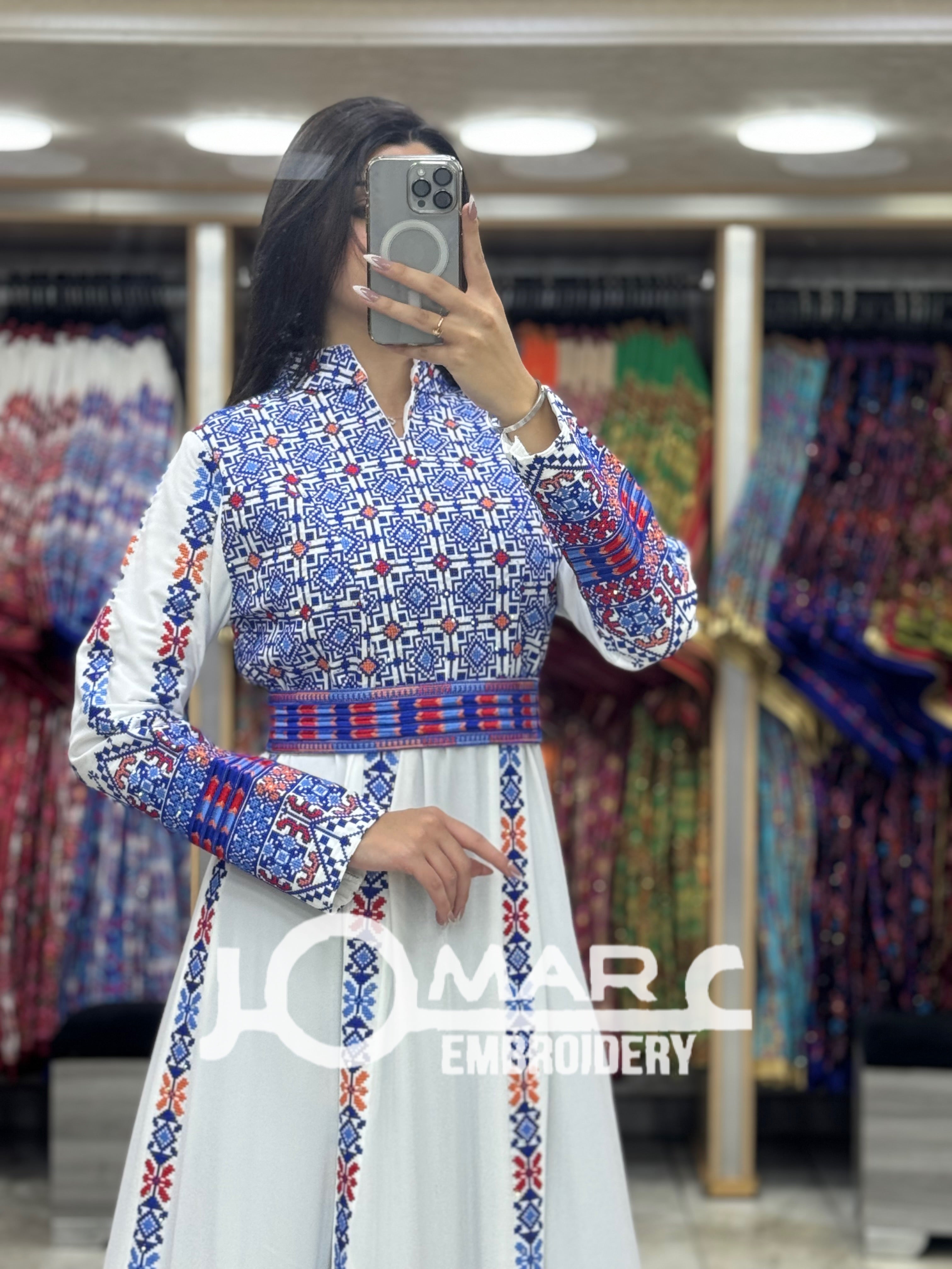 Malacca Embroidery Delicate with Stone Embroidery Thobe