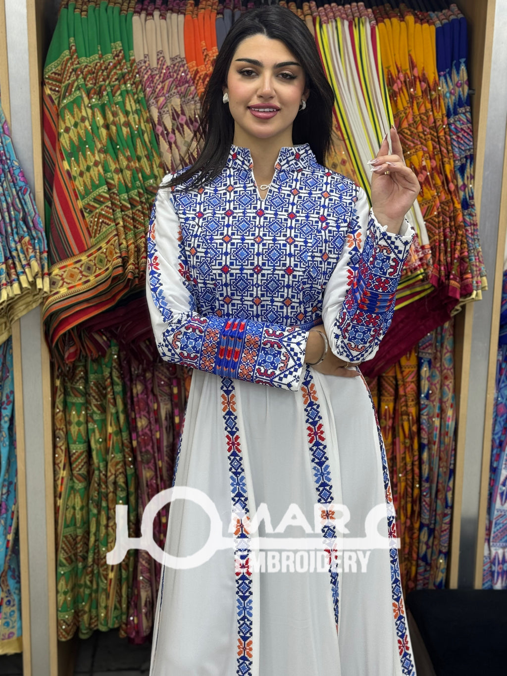 Malacca Embroidery Delicate with Stone Embroidery Thobe