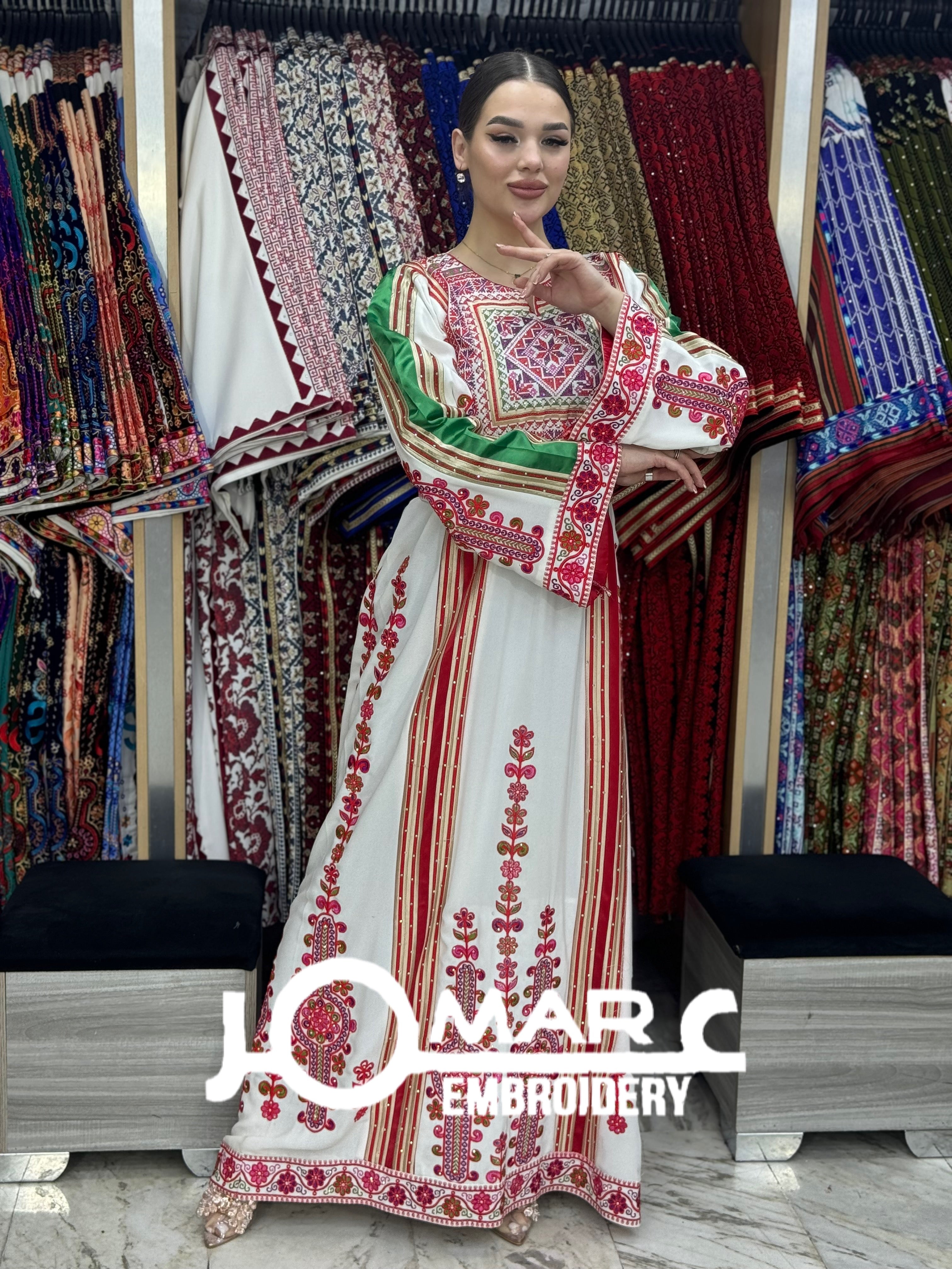 Malacca Embroidery Delicate with Stone Embroidery Thobe