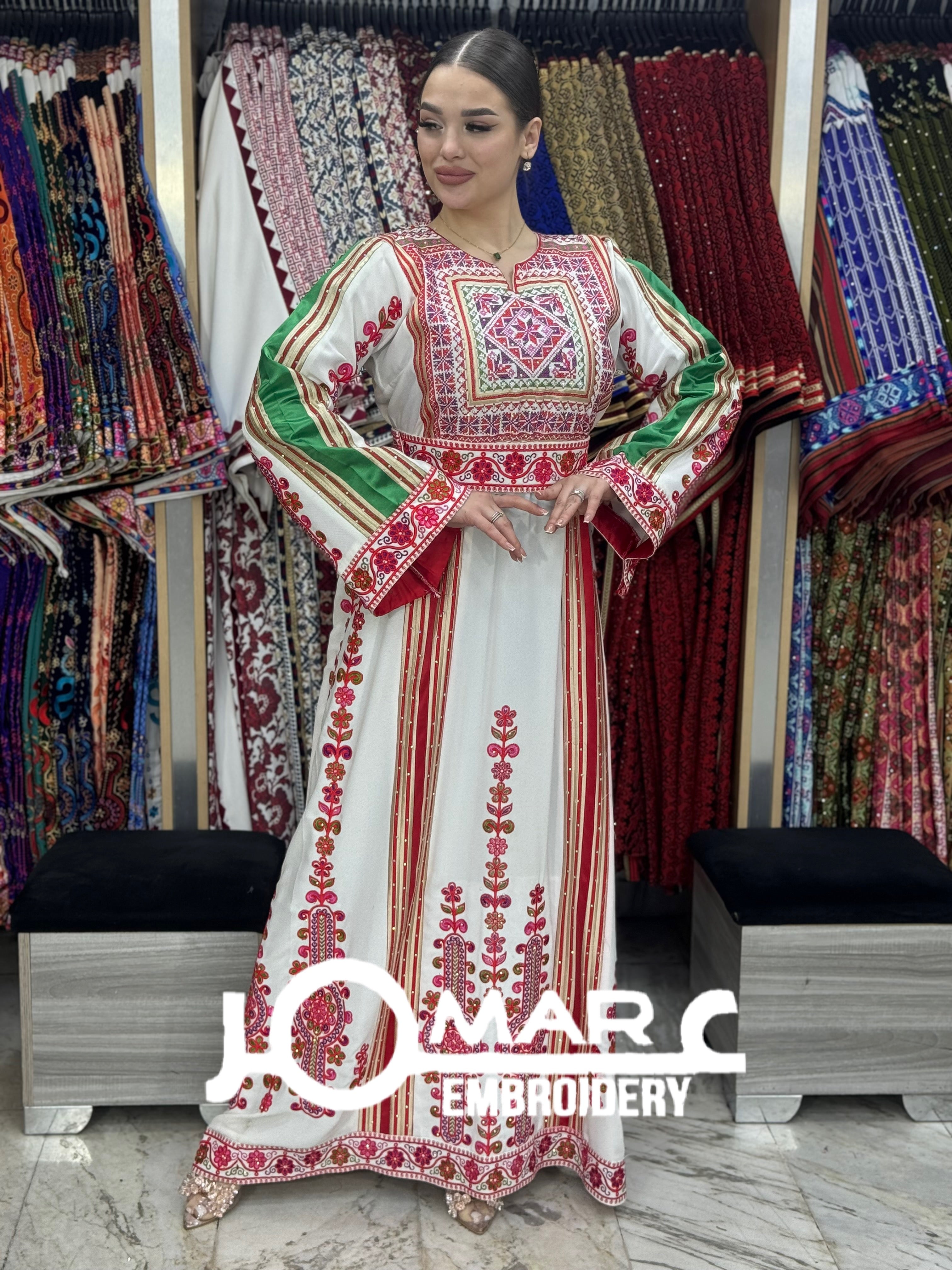 Malacca Embroidery Delicate with Stone Embroidery Thobe