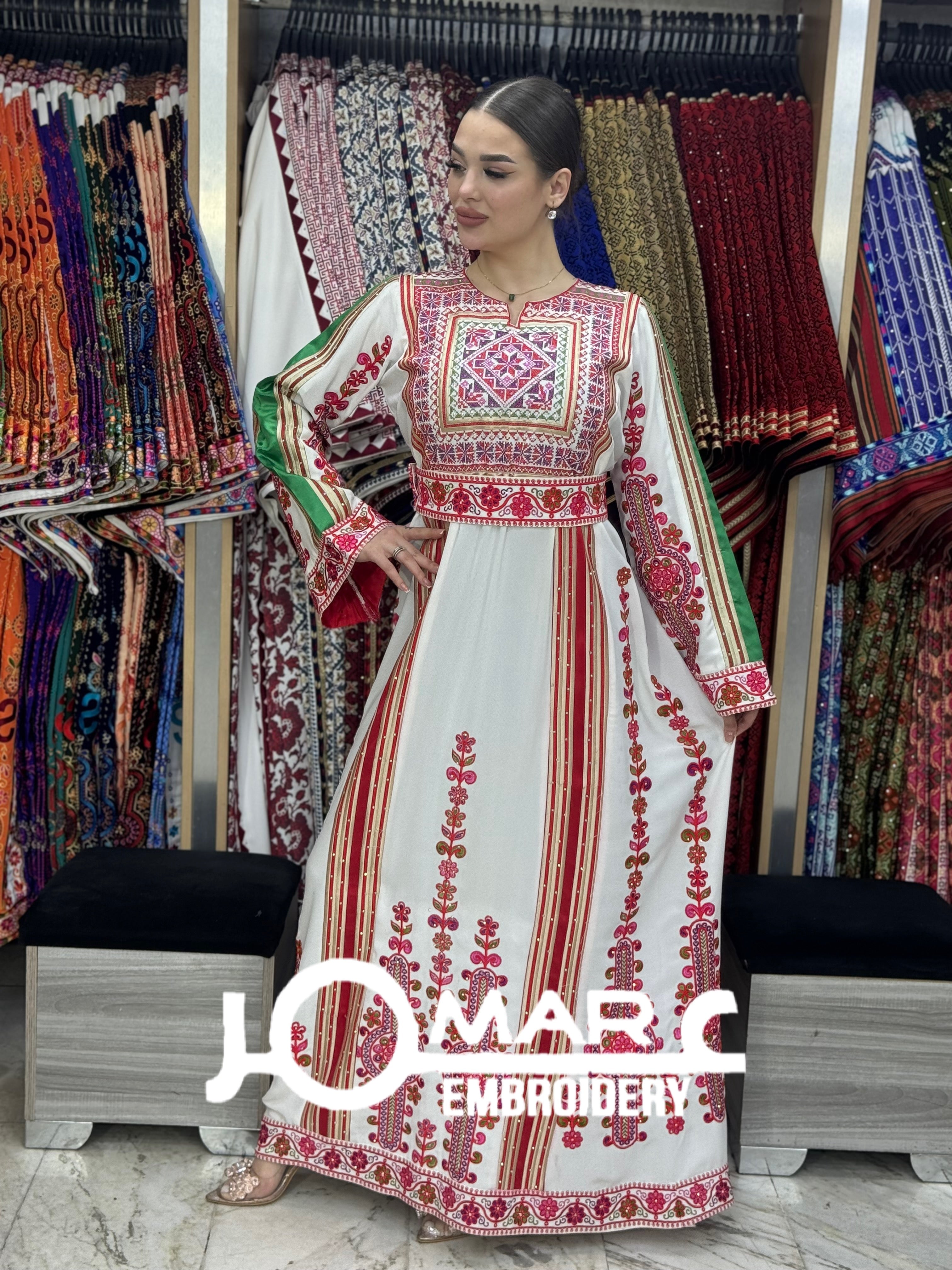Malacca Embroidery Delicate with Stone Embroidery Thobe