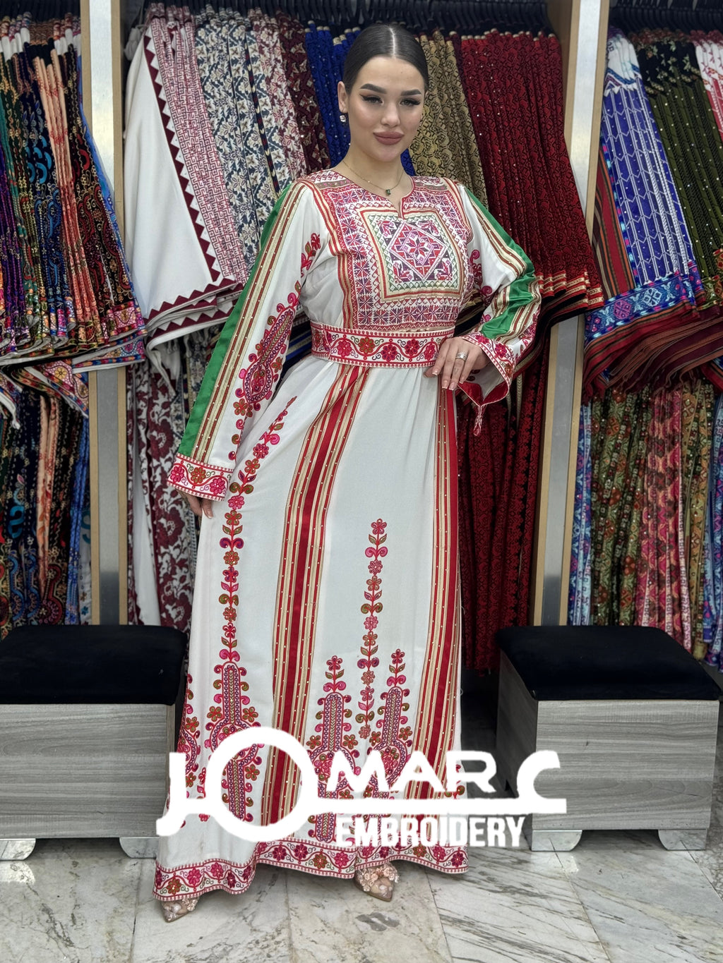Malacca Embroidery Delicate with Stone Embroidery Thobe