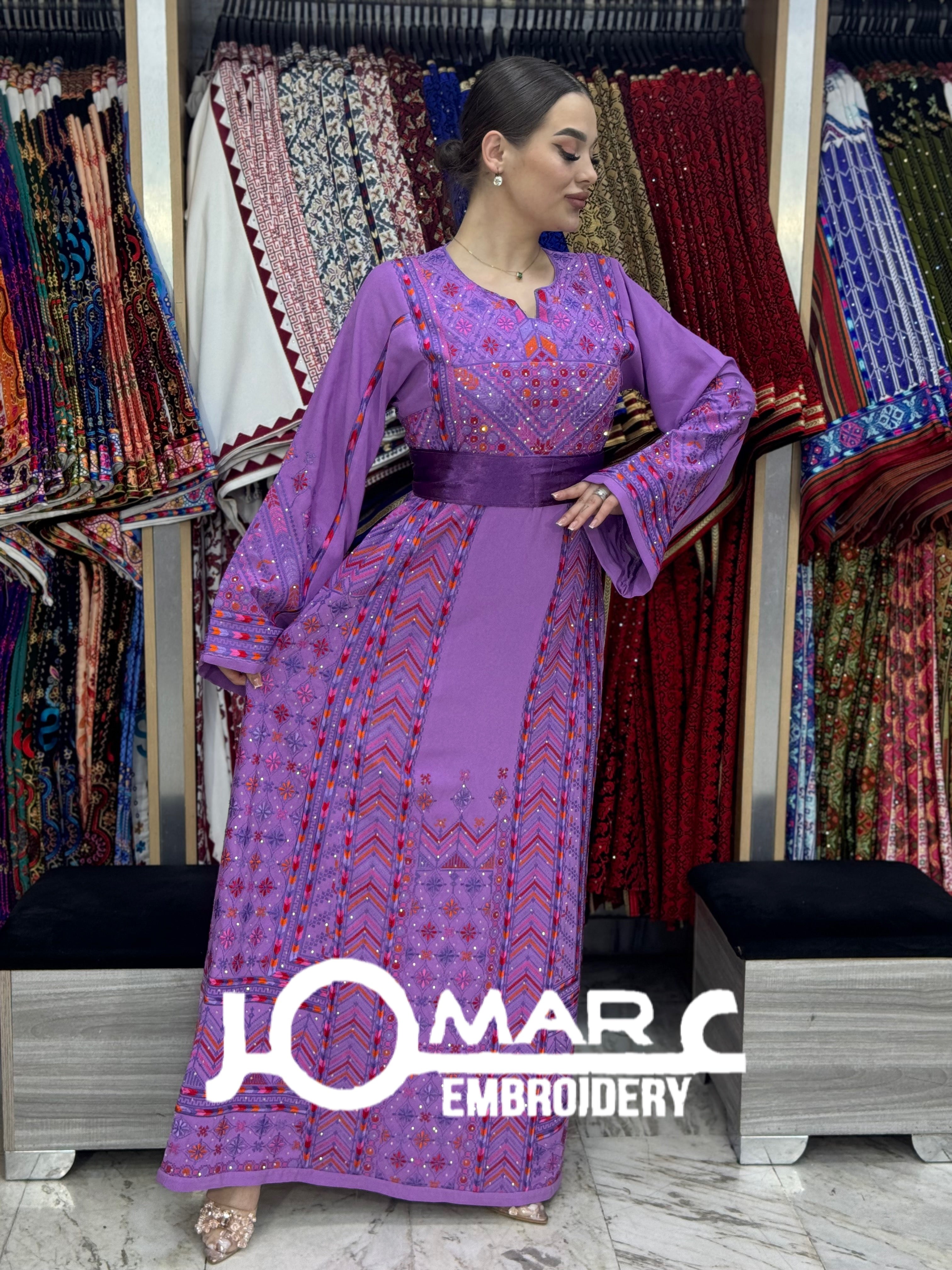 Malacca Embroidery Delicate with Stone Embroidery Thobe