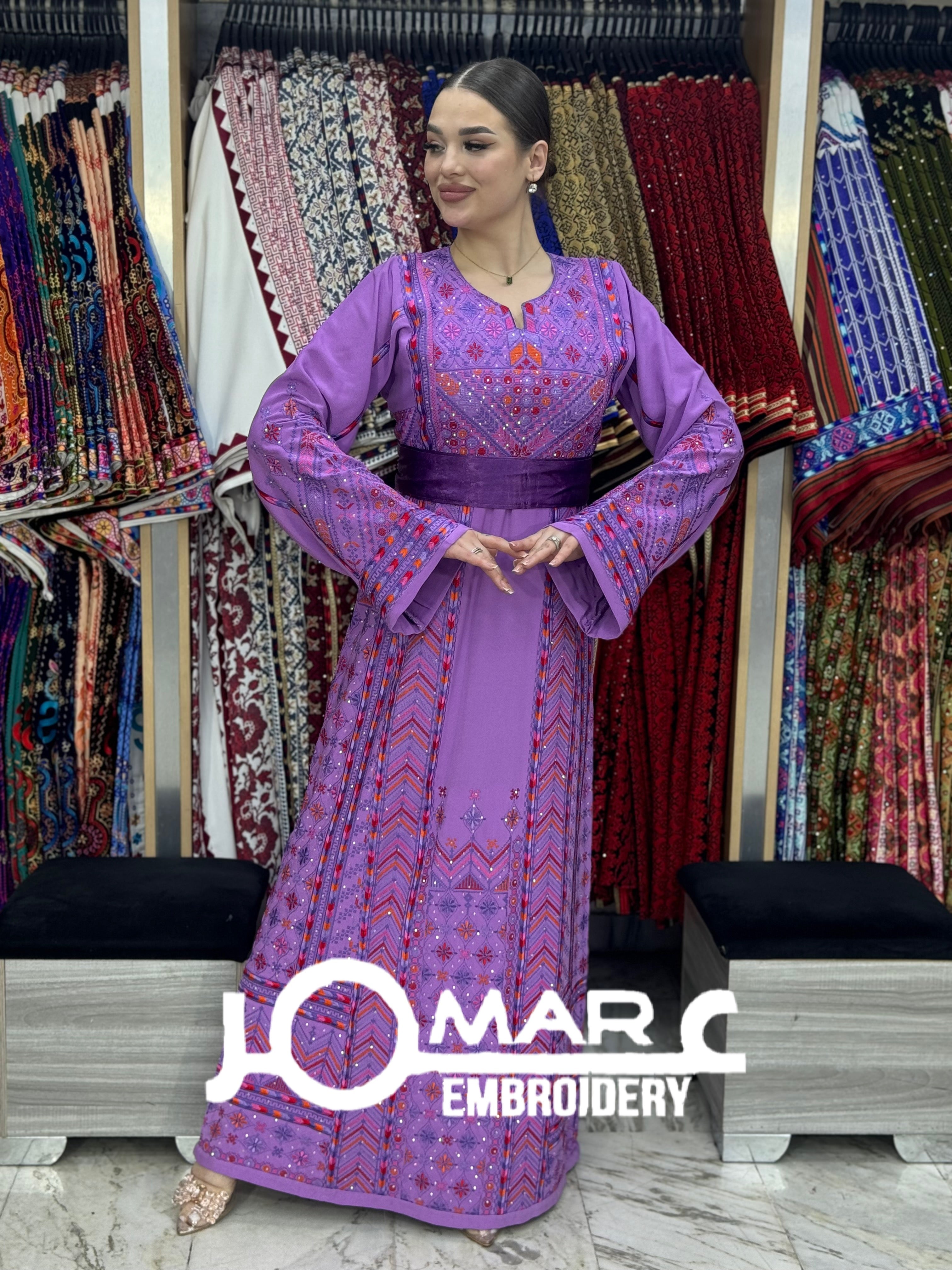 Malacca Embroidery Delicate with Stone Embroidery Thobe