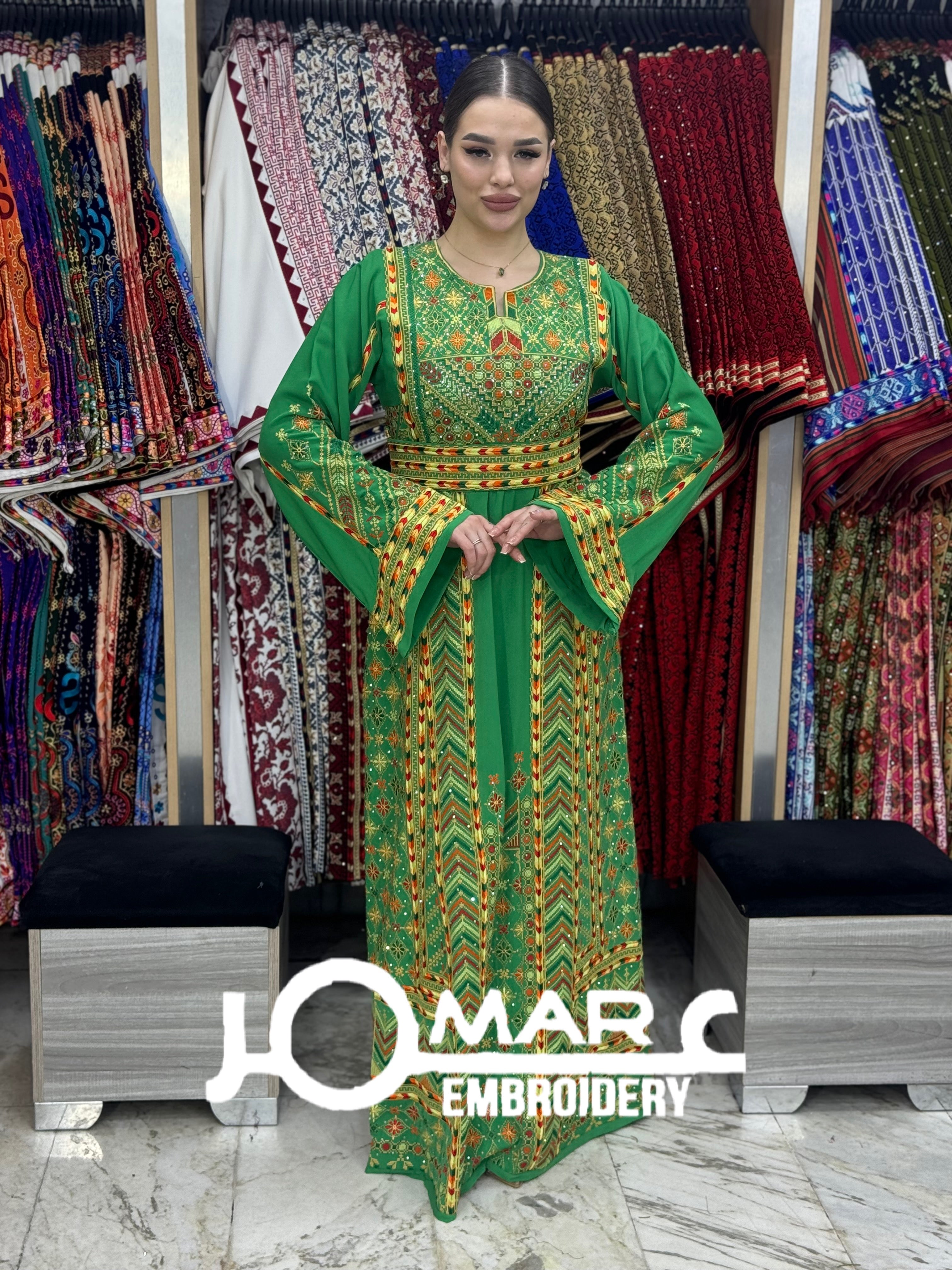 Malacca Embroidery Delicate with Stone Embroidery Thobe