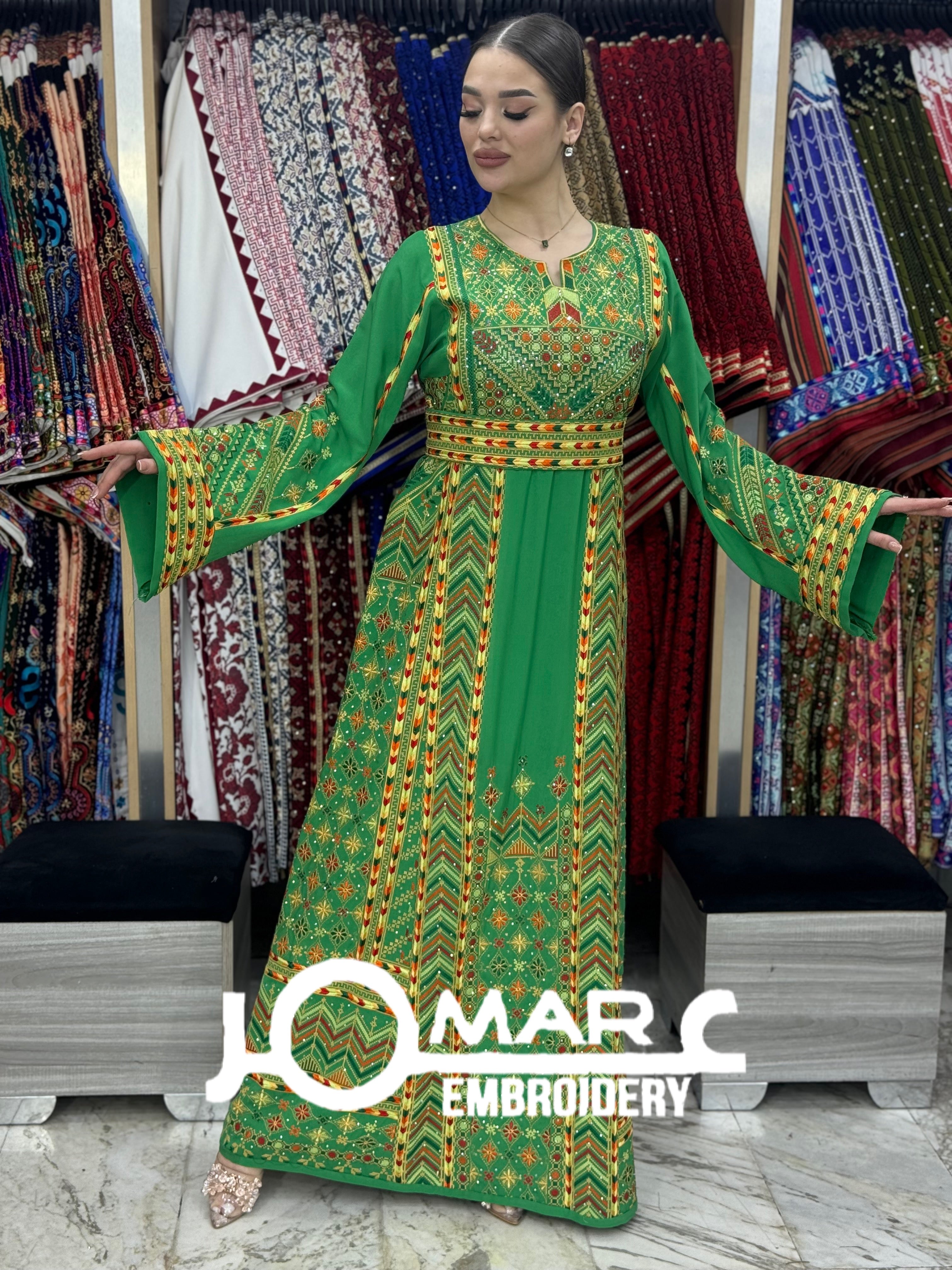 Malacca Embroidery Delicate with Stone Embroidery Thobe