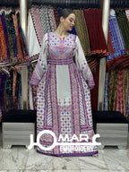 White Malacca Embroidery Delicate with Stone Embroidery Thobe
