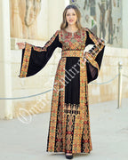 Palestinian thobe Vlevet Tatreez Embroidered Traditional Palestinian Arabic Dress ثوب مخمل