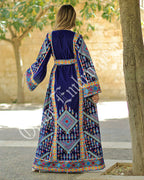 Palestinian thobe Vlevet Tatreez Embroidered Traditional Palestinian Arabic Dress ثوب مخمل