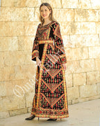 Palestinian thobe Vlevet Tatreez Embroidered Traditional Palestinian Arabic Dress ث