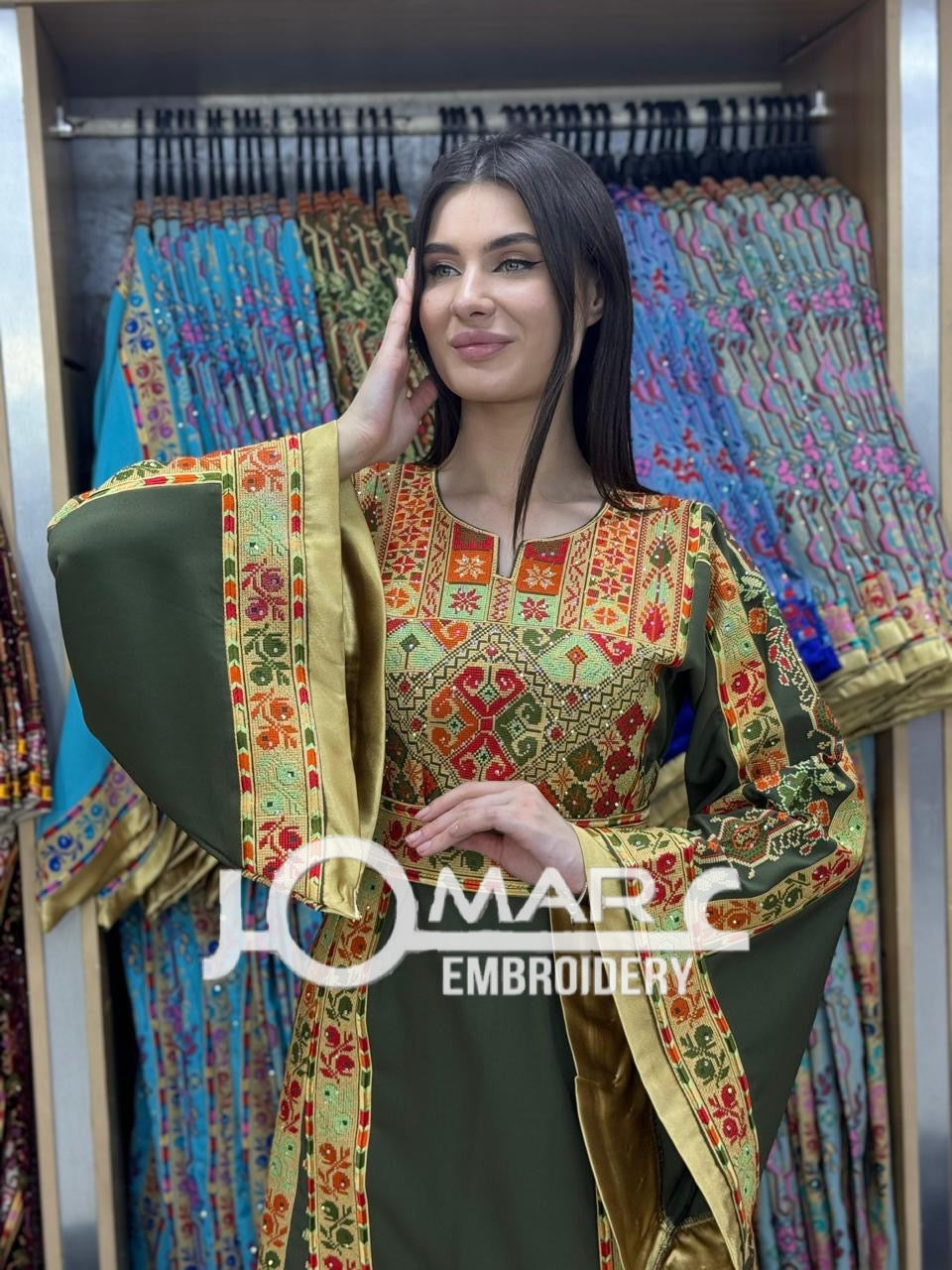Palestinian thobe Tatreez Embroidered Traditional Palestinian Arabic Dress