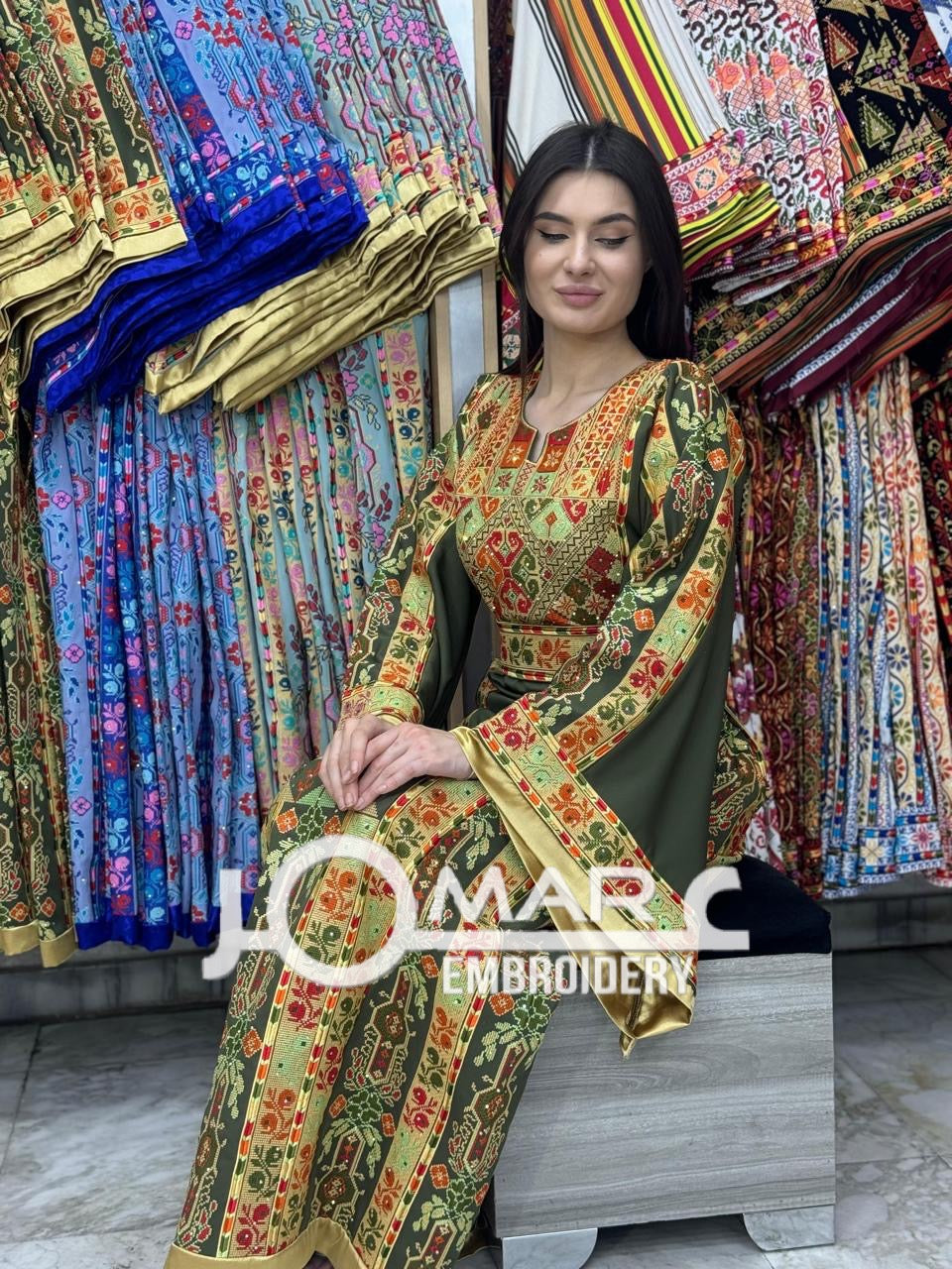 Palestinian thobe Tatreez Embroidered Traditional Palestinian Arabic Dress