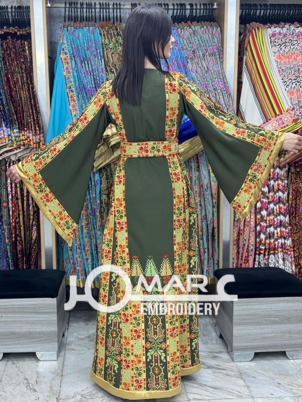 Palestinian thobe Tatreez Embroidered Traditional Palestinian Arabic Dress