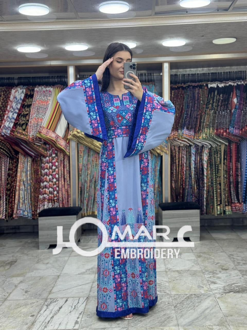 Palestinian thobe Tatreez Embroidered Traditional Palestinian Arabic Dress