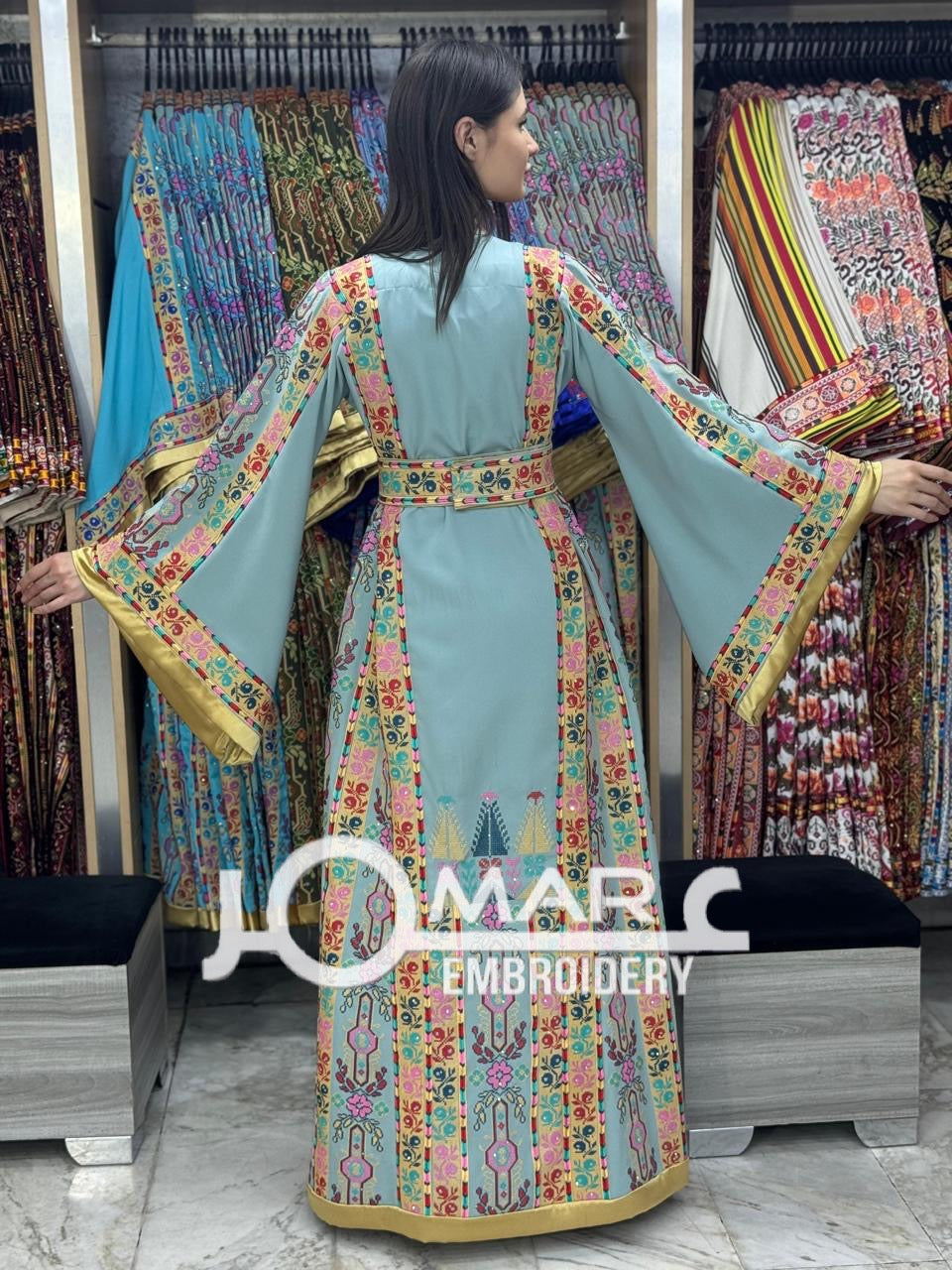 Palestinian thobe Tatreez Embroidered Traditional Palestinian Arabic Dress