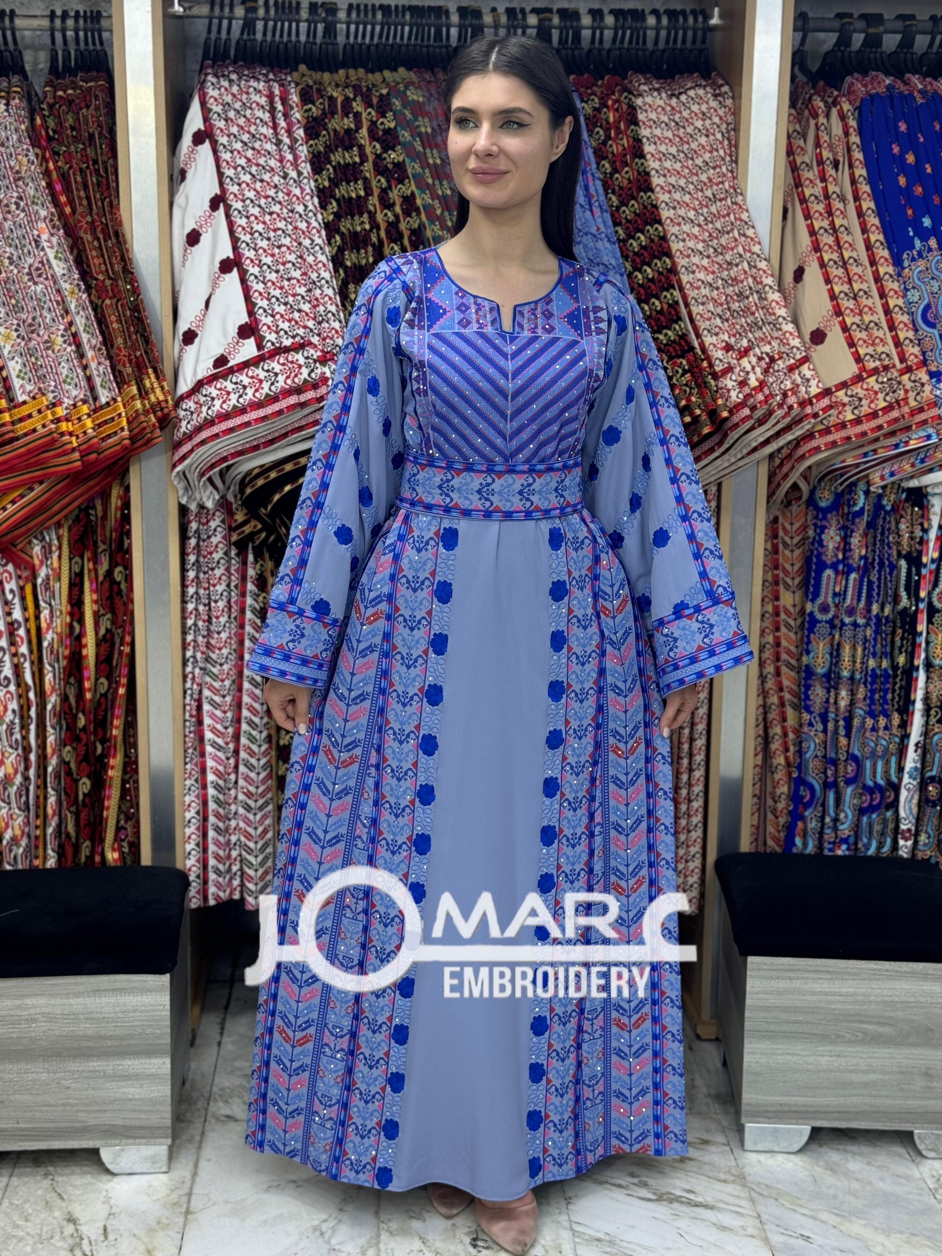 Malacca Embroidery Delicate with Stone Embroidery Thobe