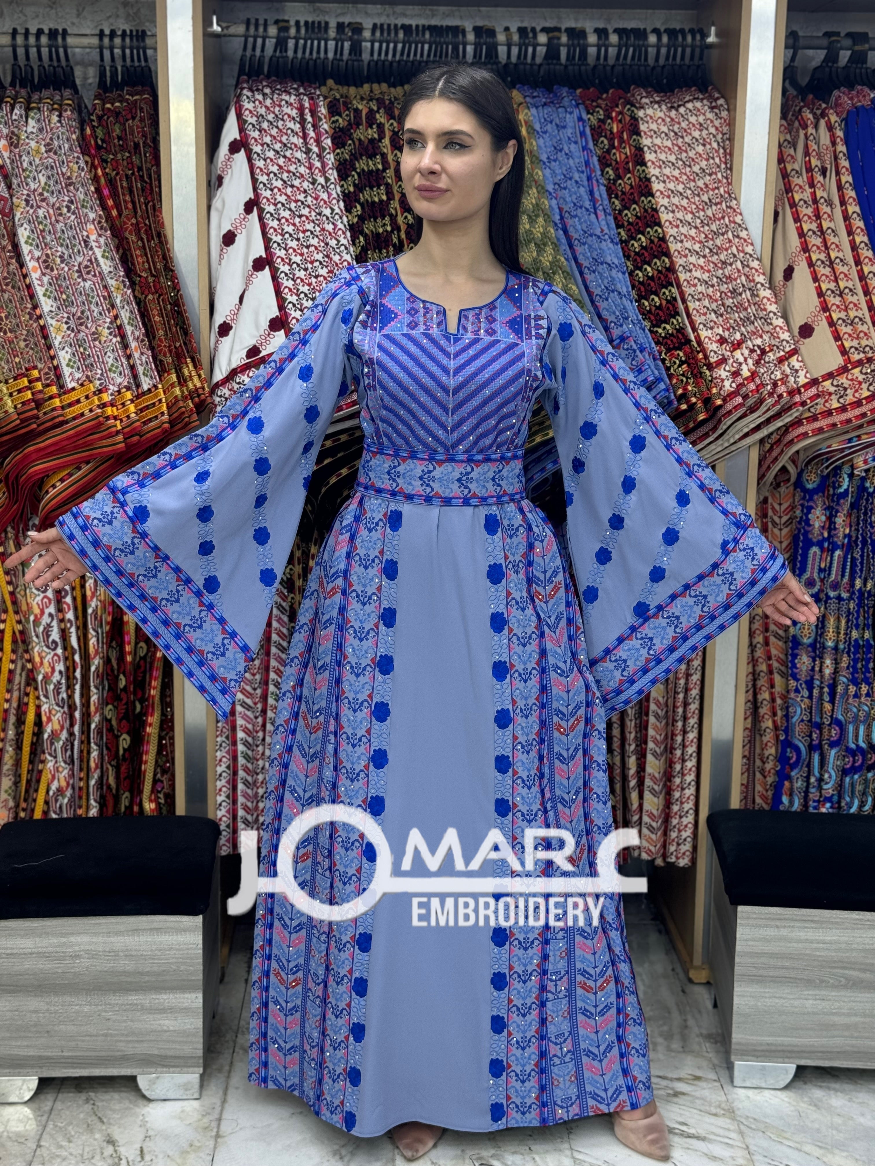 Malacca Embroidery Delicate with Stone Embroidery Thobe