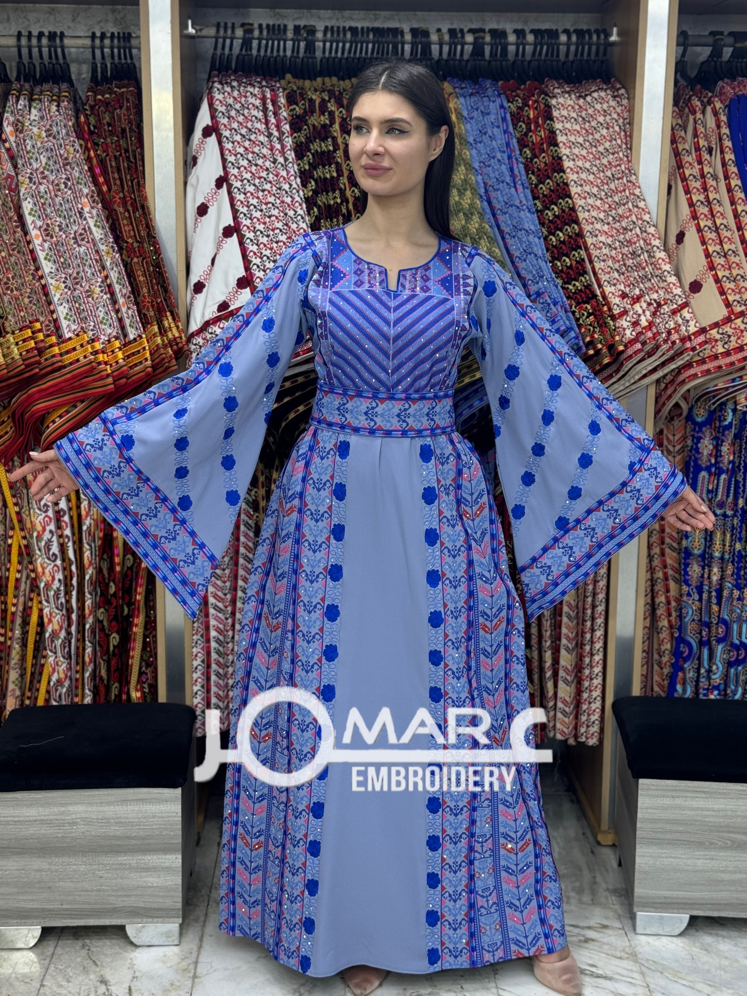 Malacca Embroidery Delicate with Stone Embroidery Thobe