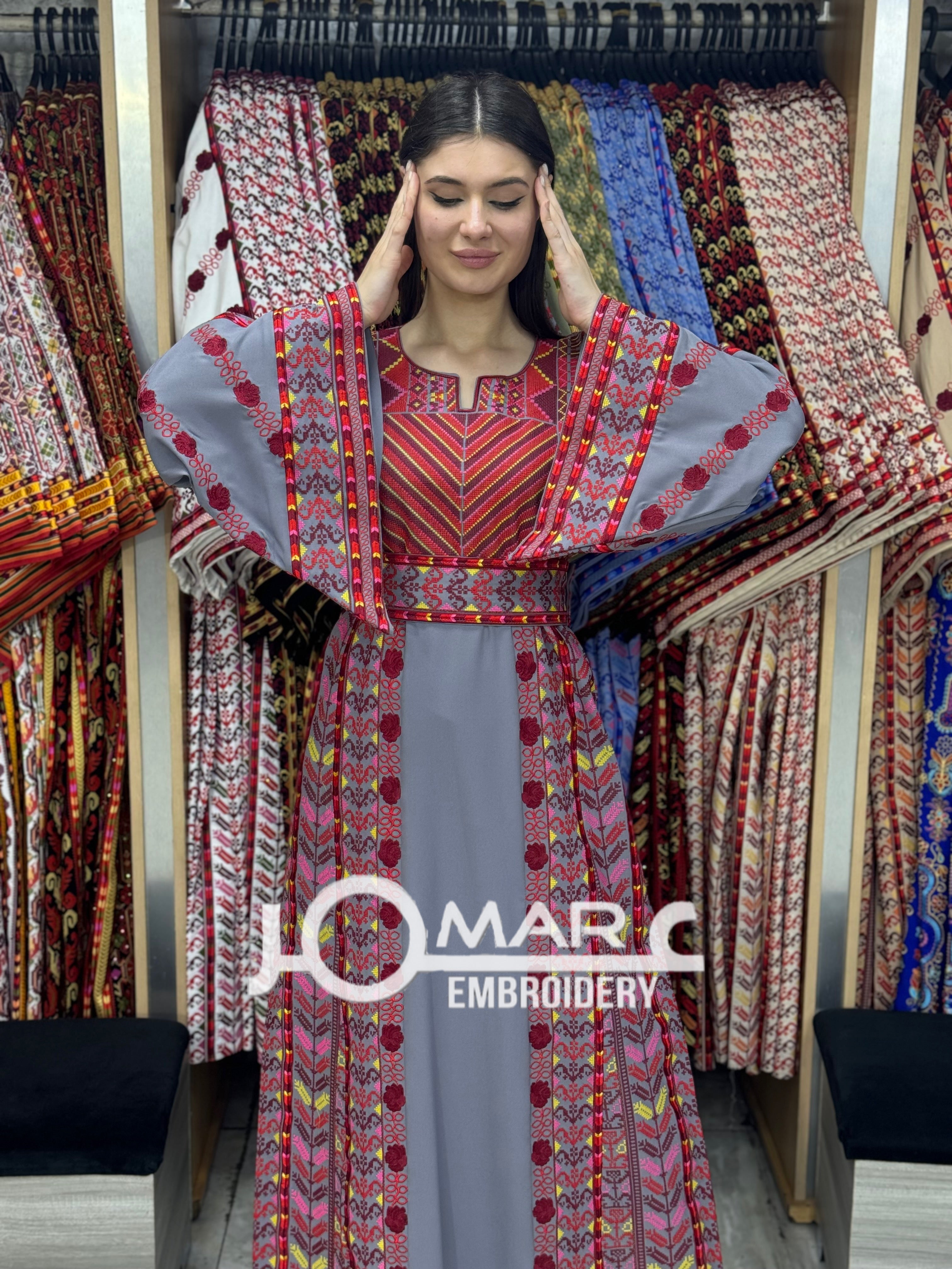 Malacca Embroidery Delicate with Stone Embroidery Thobe
