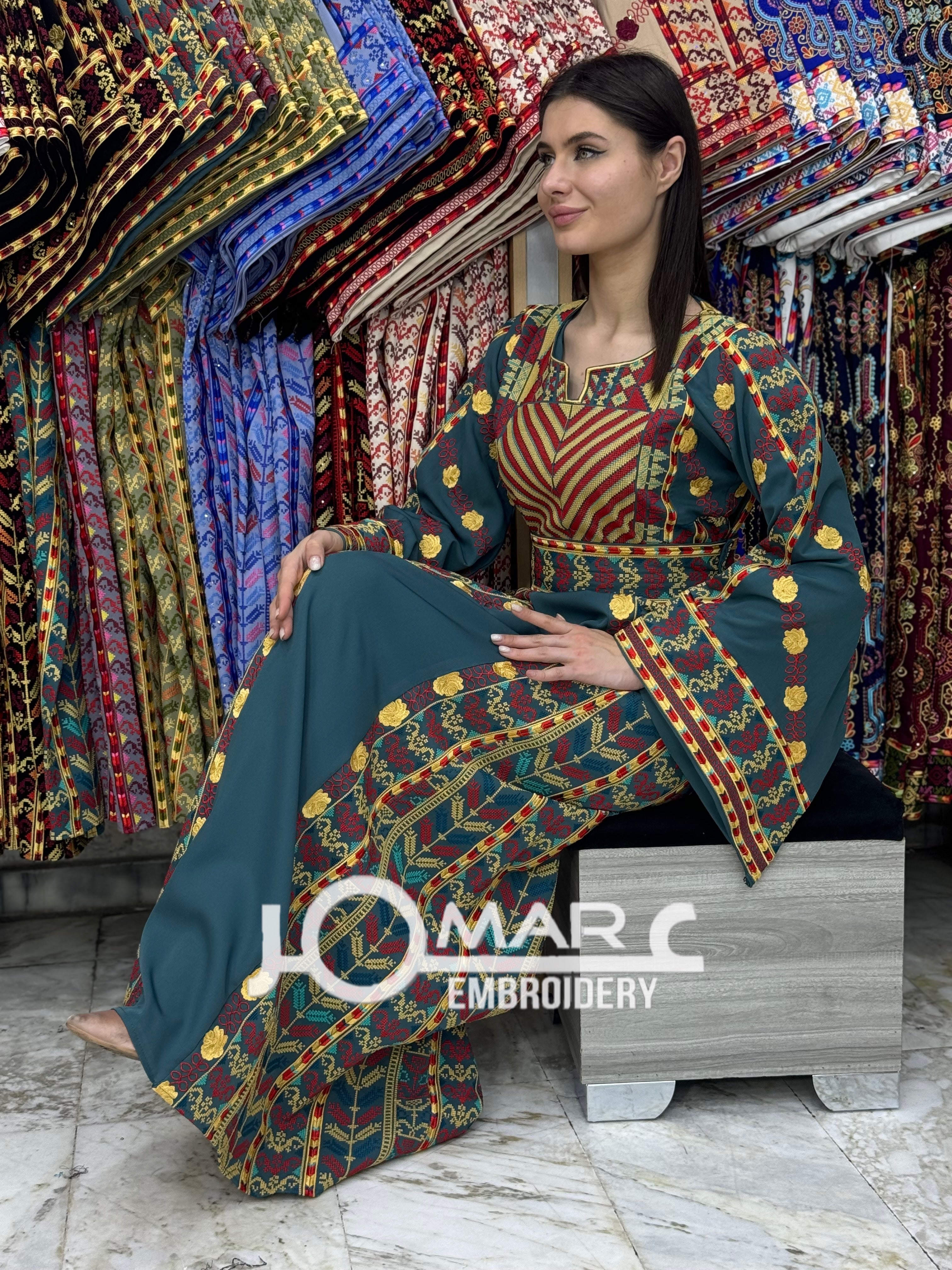 Malacca Embroidery Delicate with Stone Embroidery Thobe